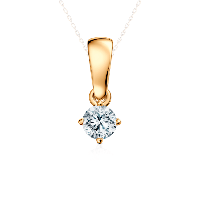 Zawieszka The Light: złota, diament