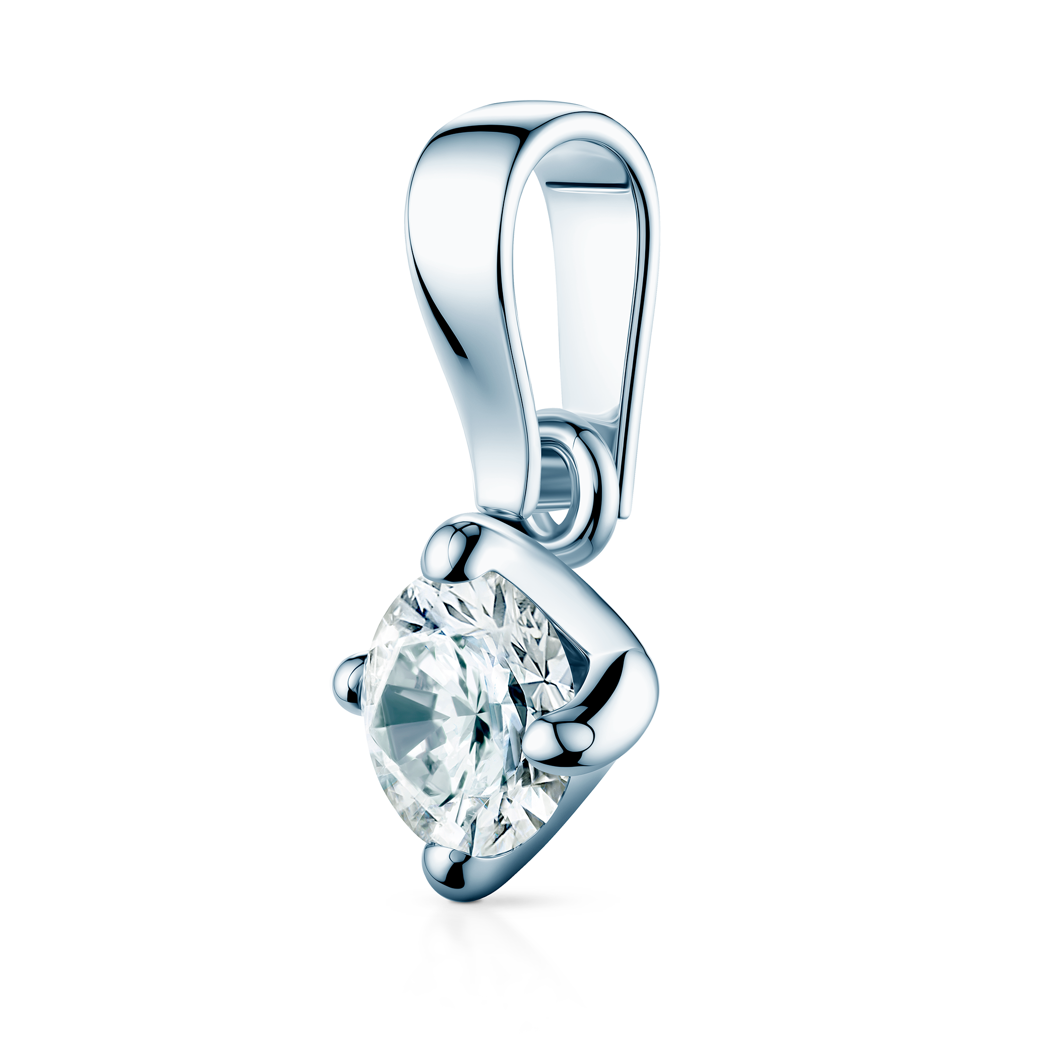 Zawieszka The Light: białe złoto, diament laboratoryjny - 3