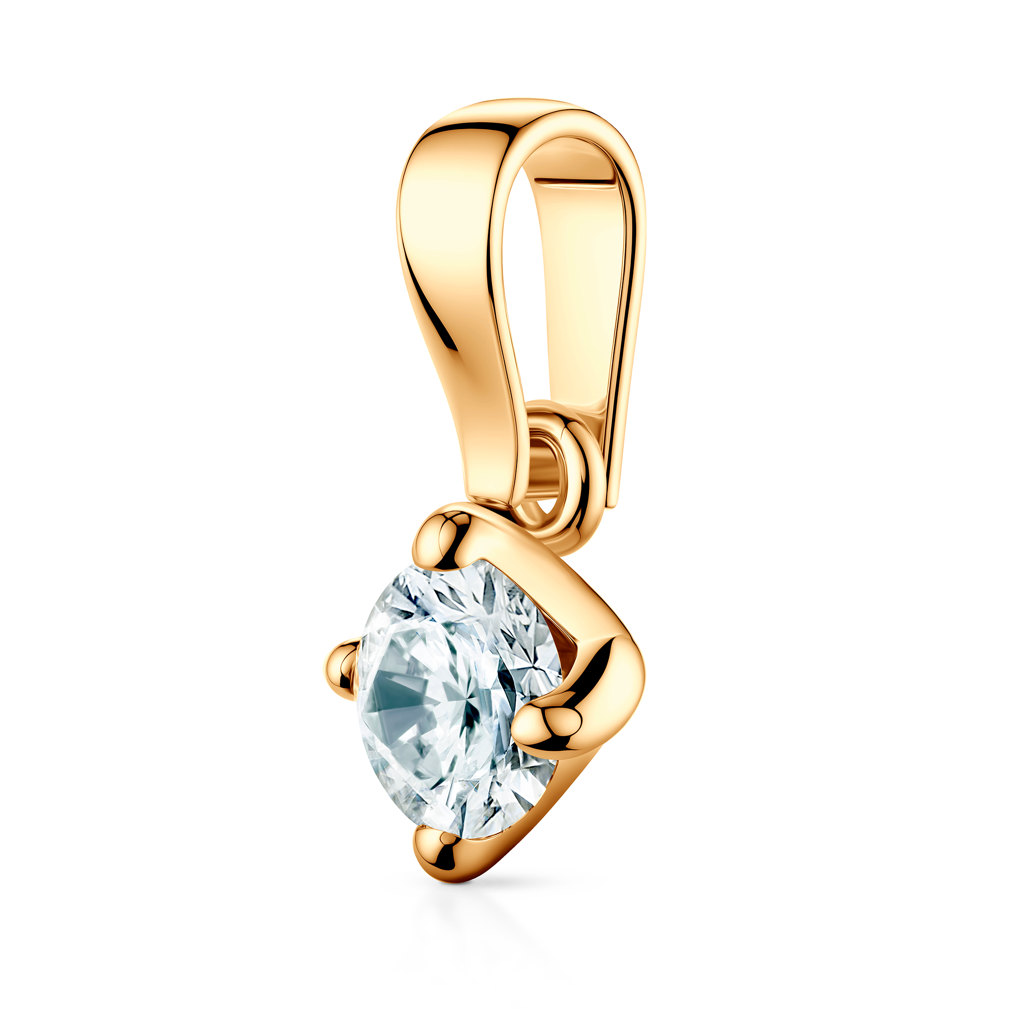 Zawieszka The Light: złota, diament laboratoryjny - 3