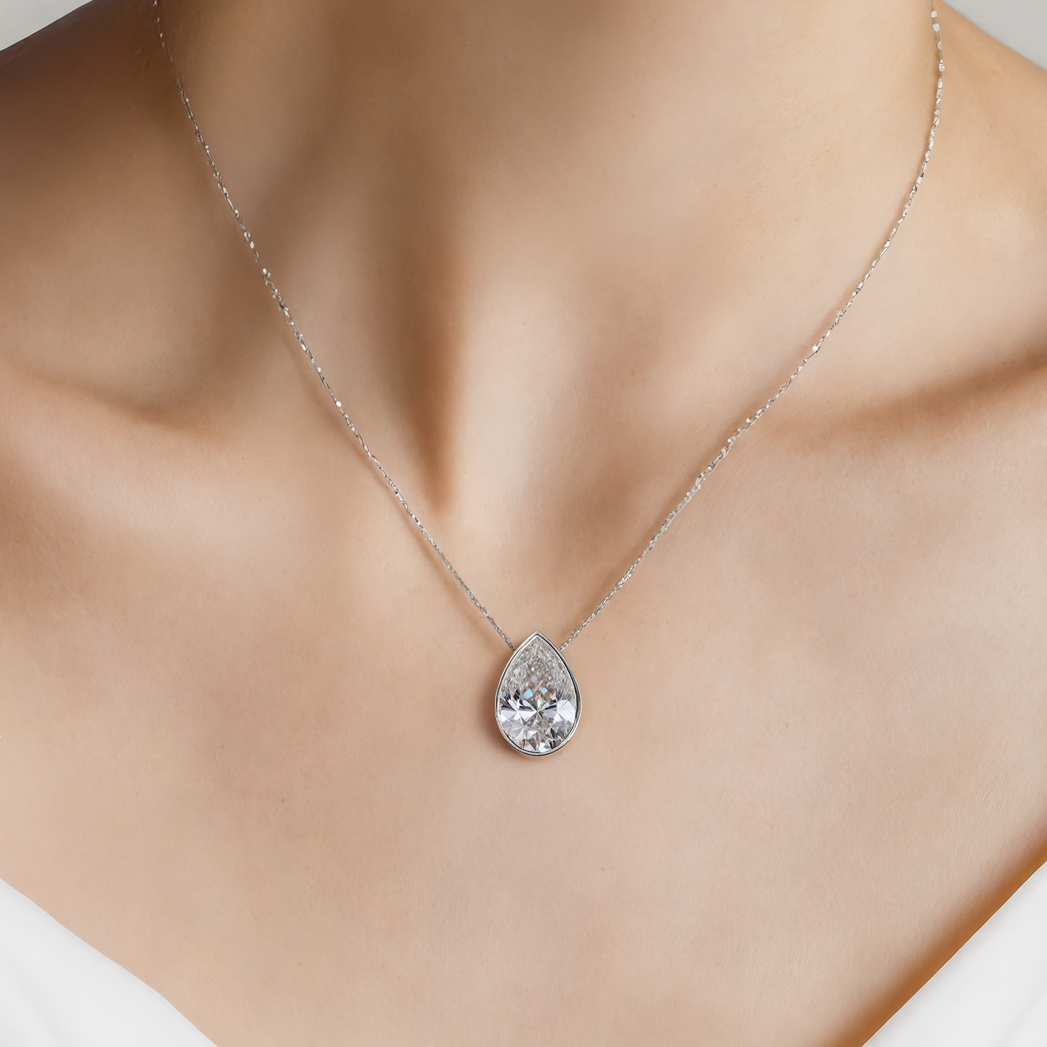 Kette Pure: Weißgold, Labordiamant