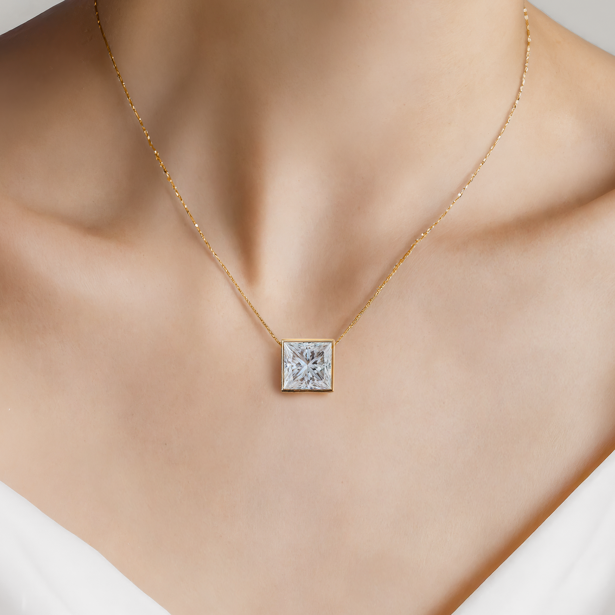 Kette Pure: Gold, Labordiamant