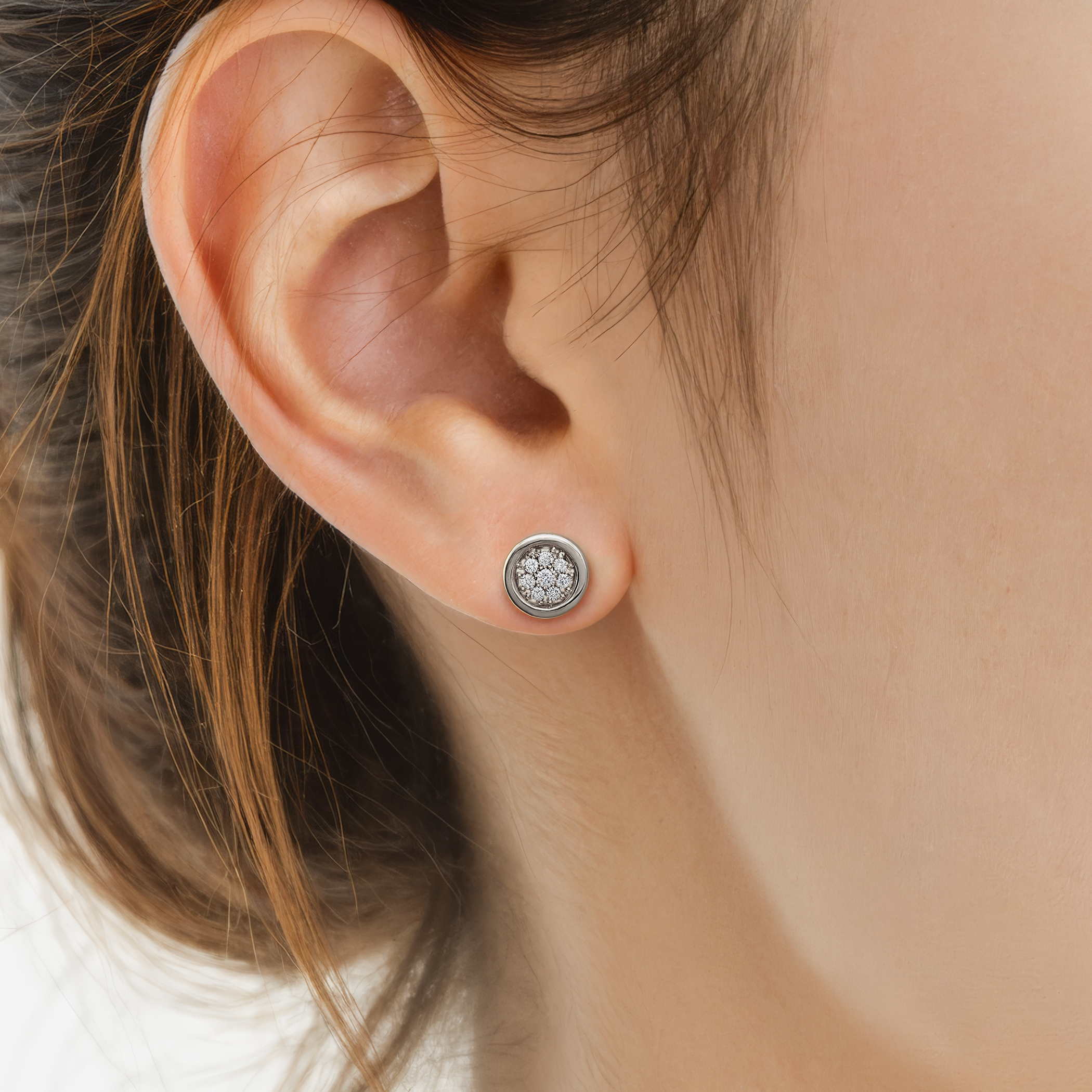 Kolczyki Dream: białe złoto, diamenty  - 5