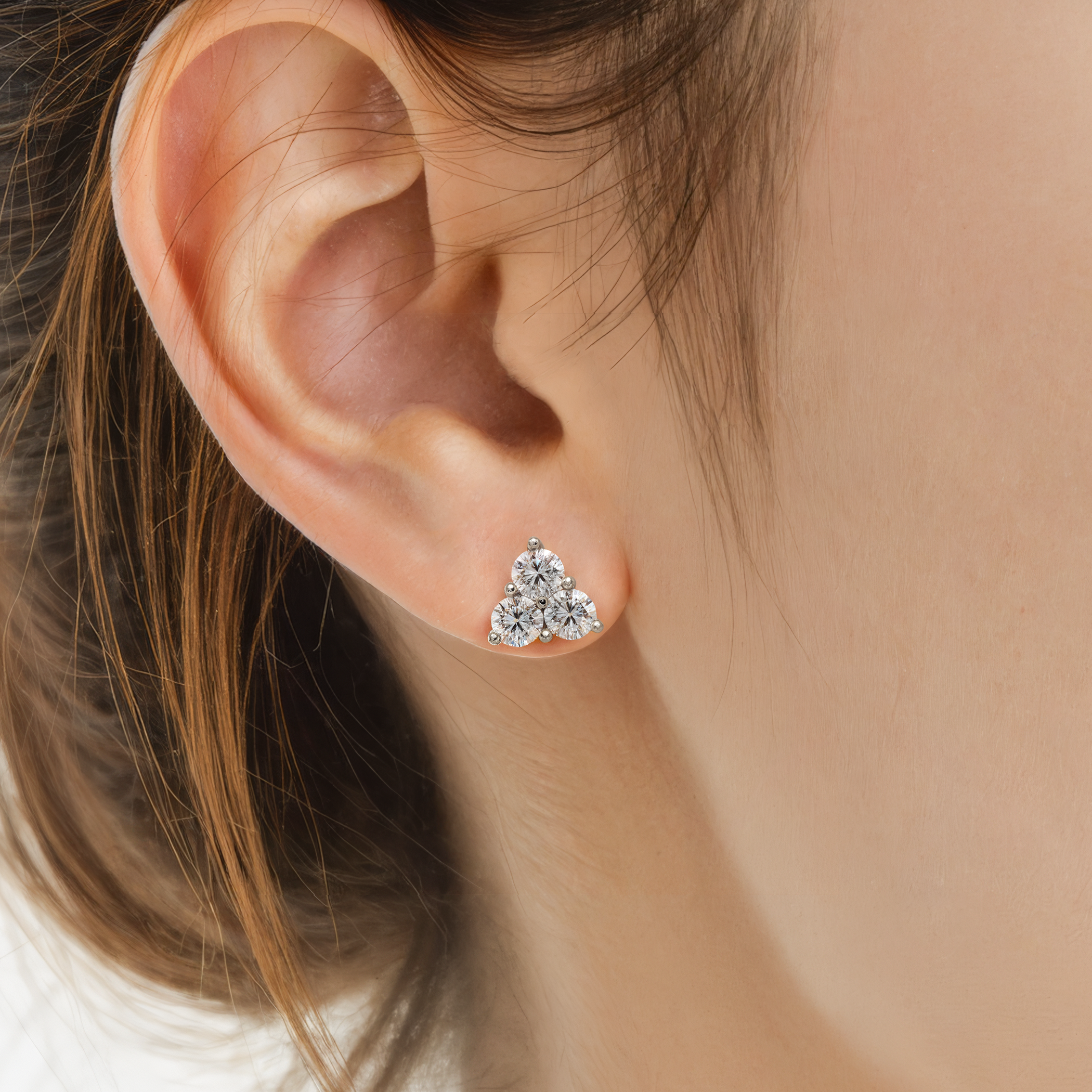 Kolczyki Fairytale: białe złoto, diamenty laboratoryjne - 5