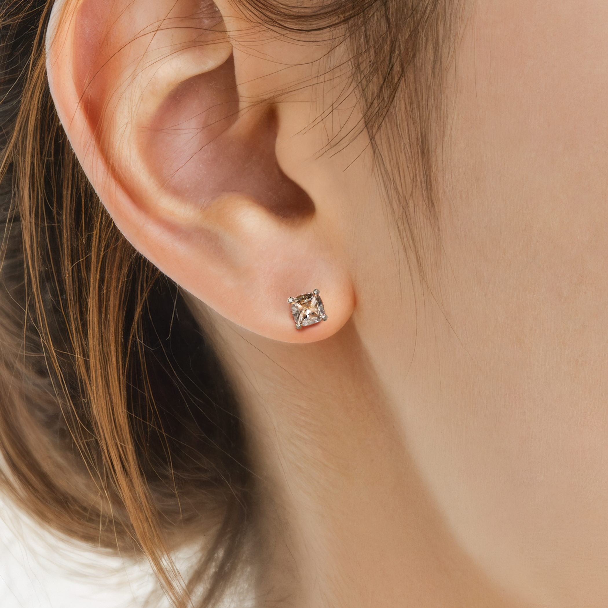 Ohrringe Share Your Love: Weißgold, Labordiamanten, Kissenschliff - 5