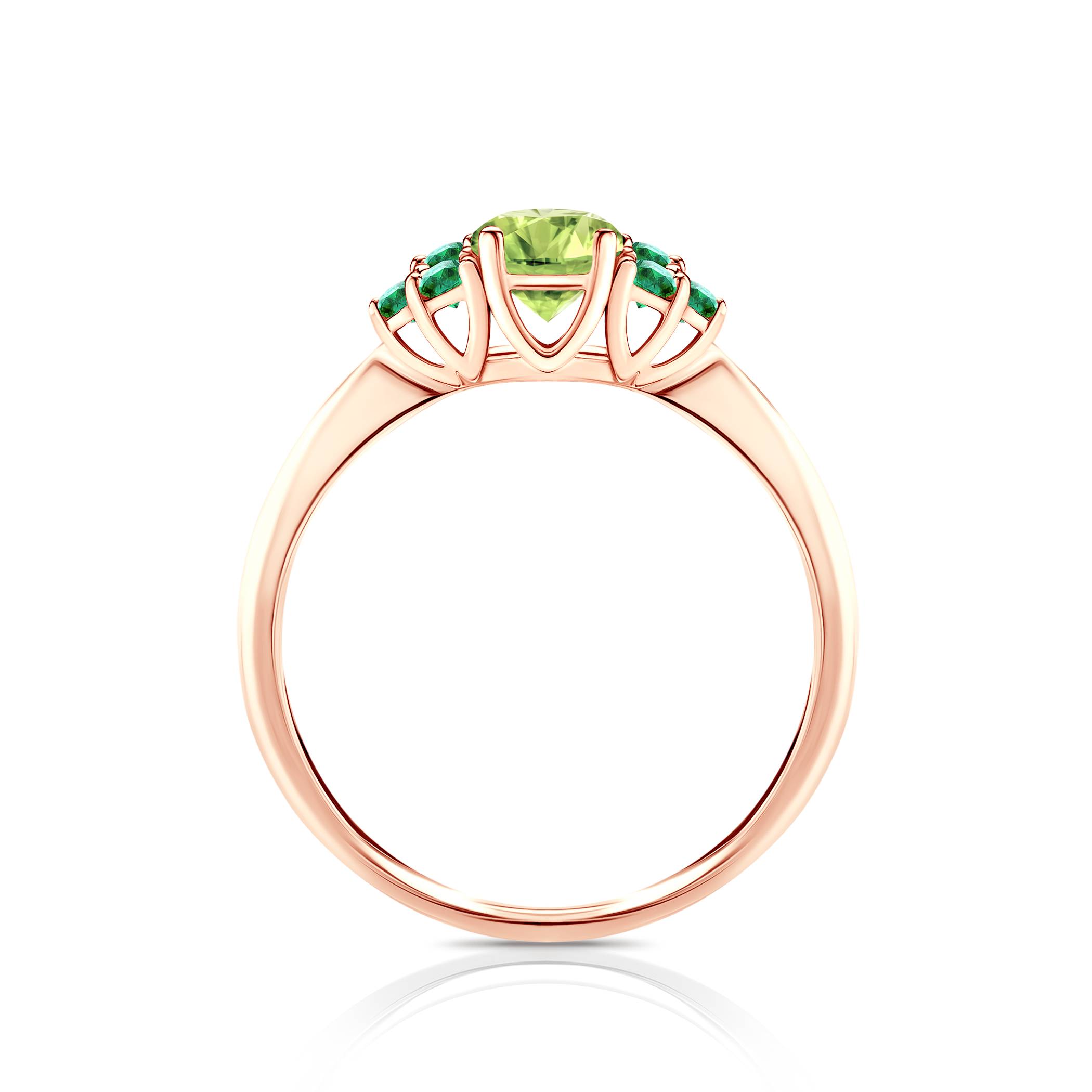 Verlobungsring Fairytale: Roségold, Peridot - 3