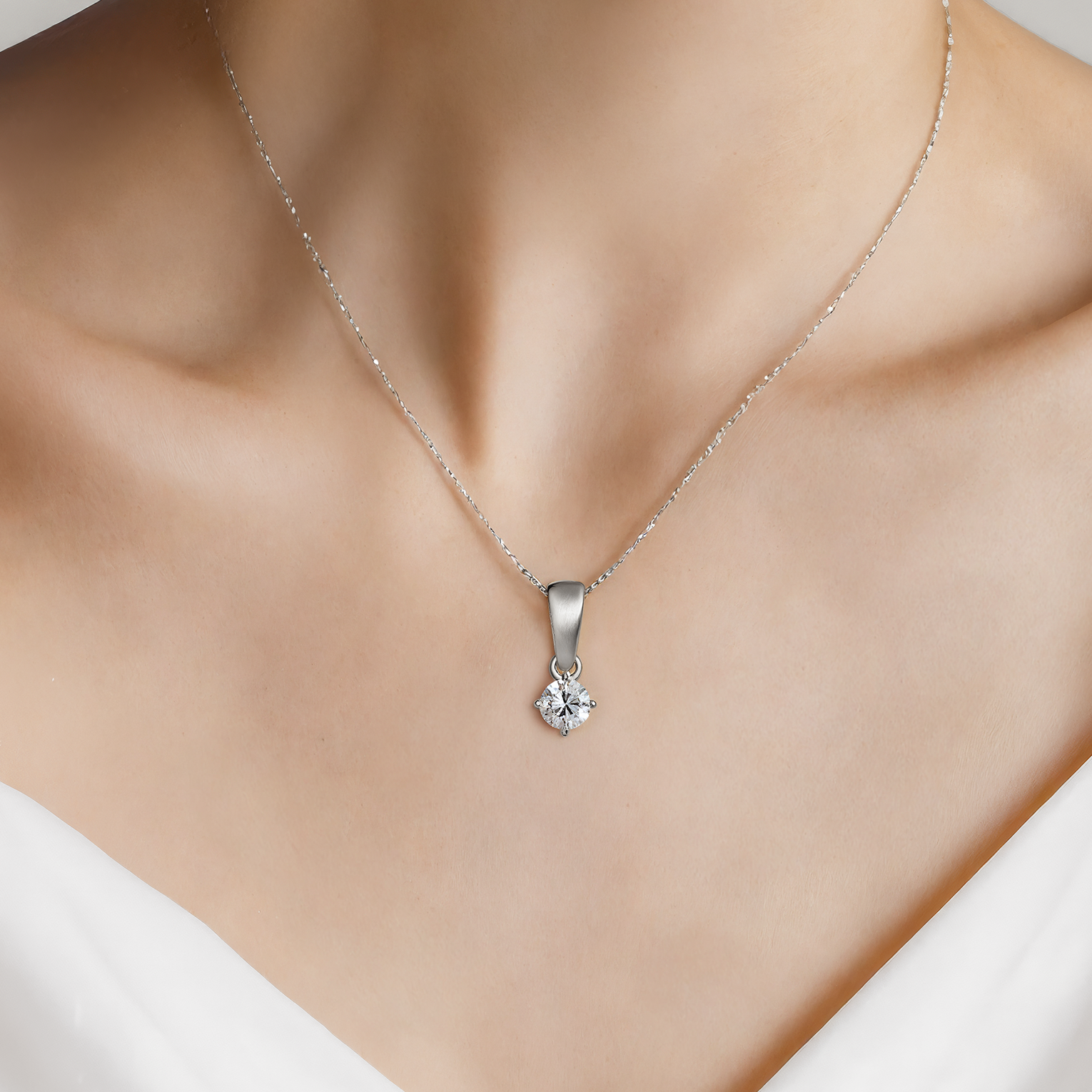 Zawieszka The Light: białe złoto, diament - 5