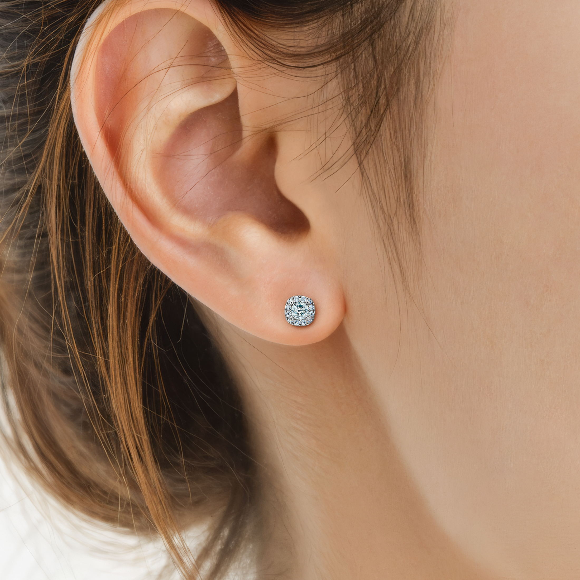 Ohrringe This is Love: Weißgold, Labordiamanten, Kissenschliff - 5