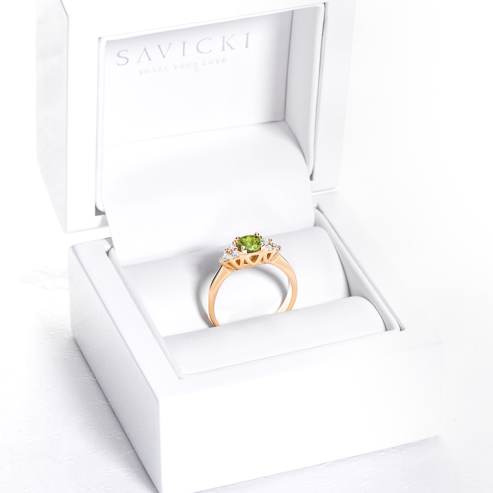 Verlobungsring Fairytale: Gold, Peridot - 7