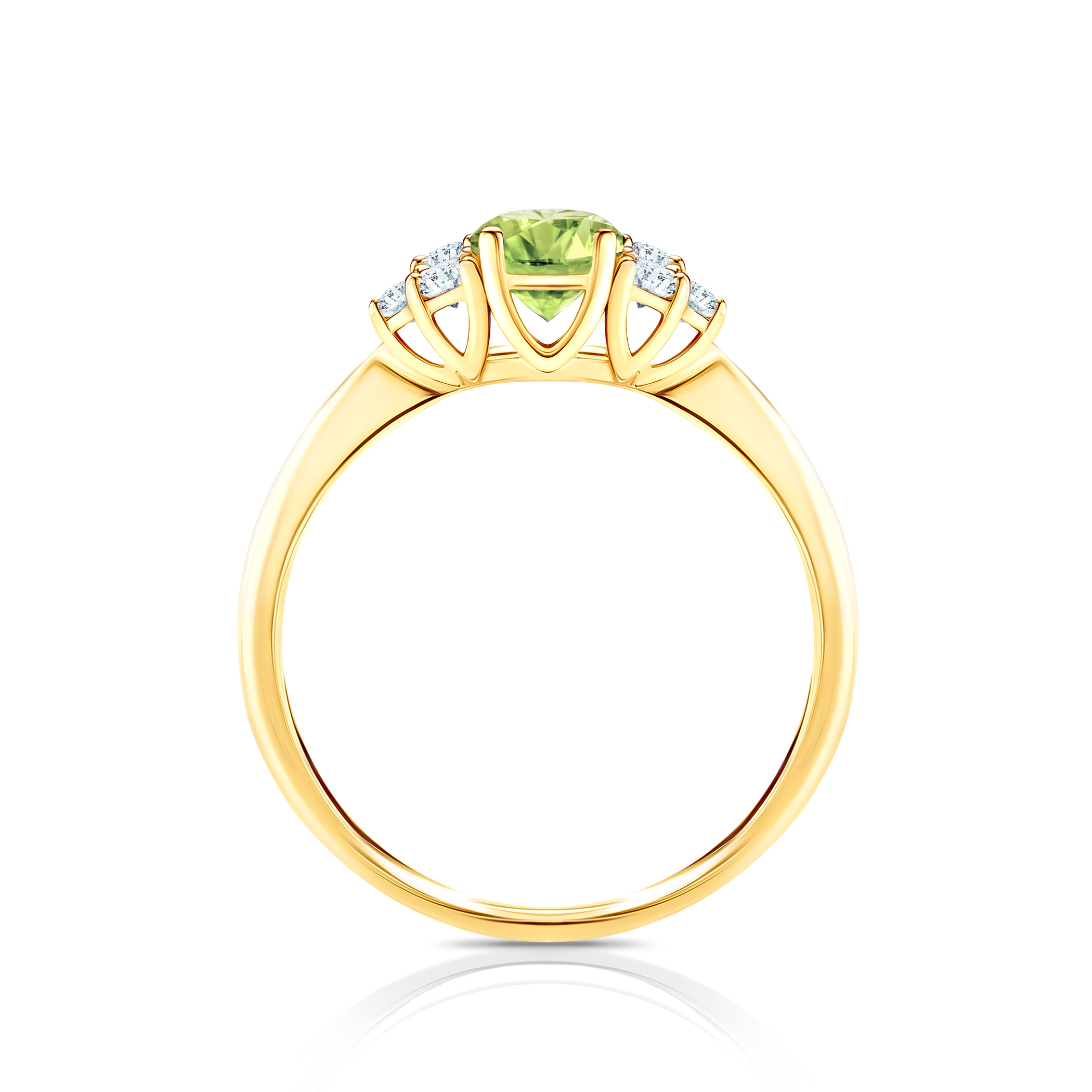 Pierścionek zaręczynowy Fairytale: złoty, oliwin