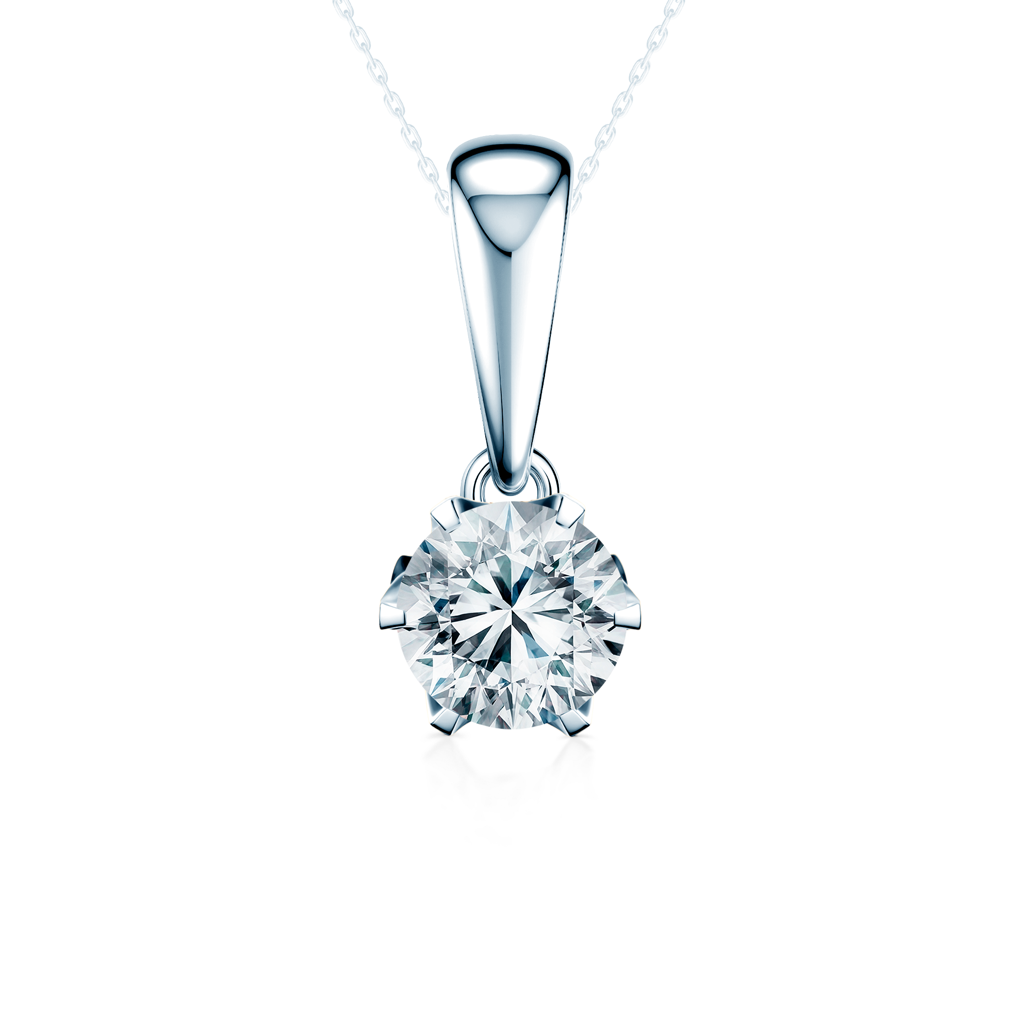 Zawieszka The Journey: białe złoto, diament