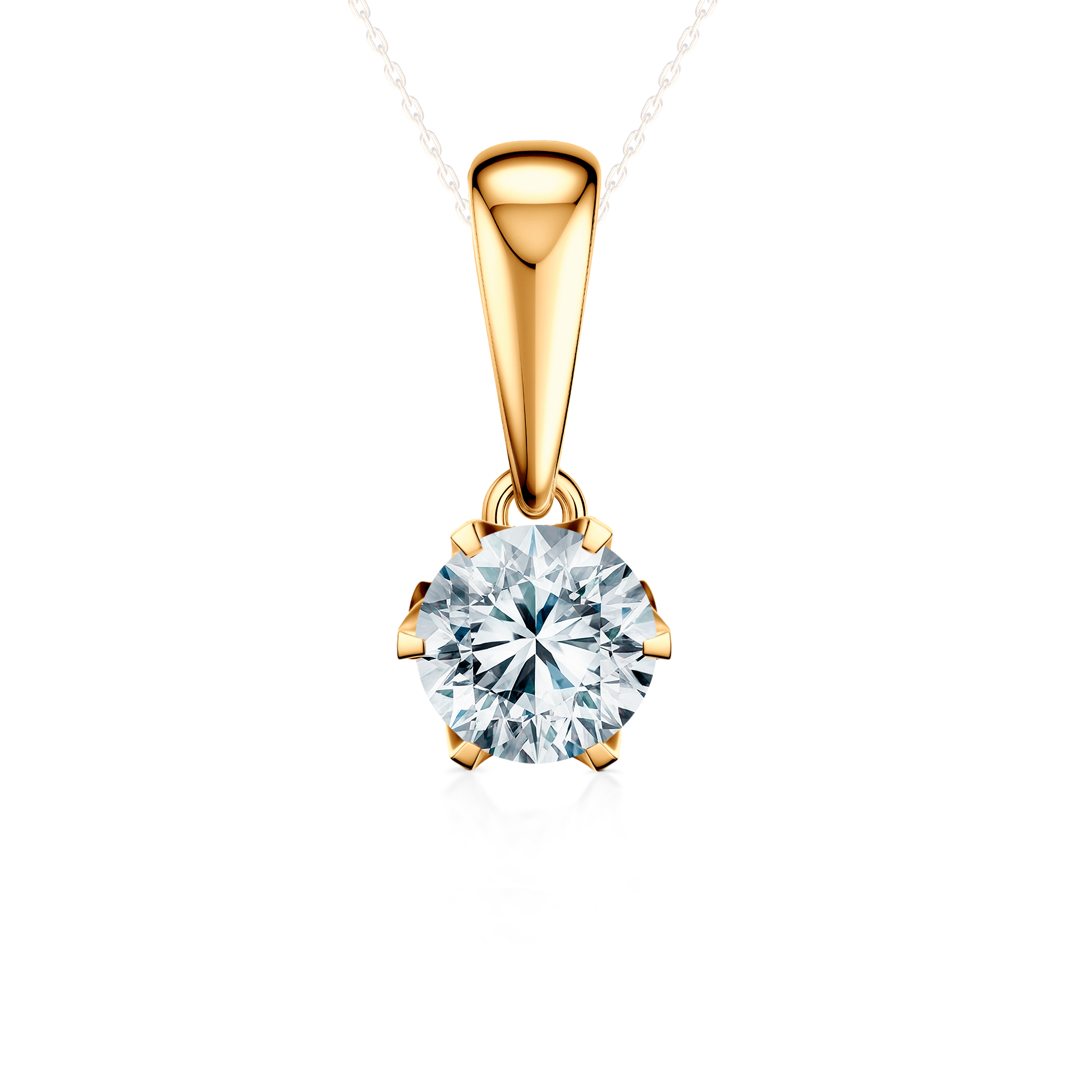 Zawieszka The Journey: złota, diament