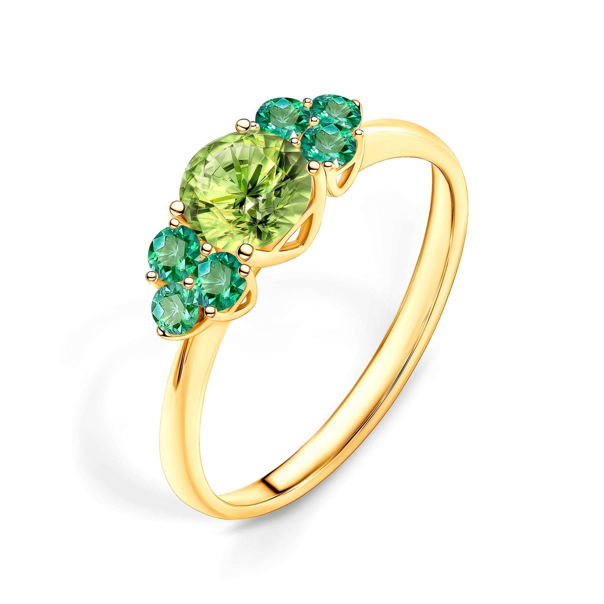 Verlobungsring Fairytale: Gold, Peridot - 4