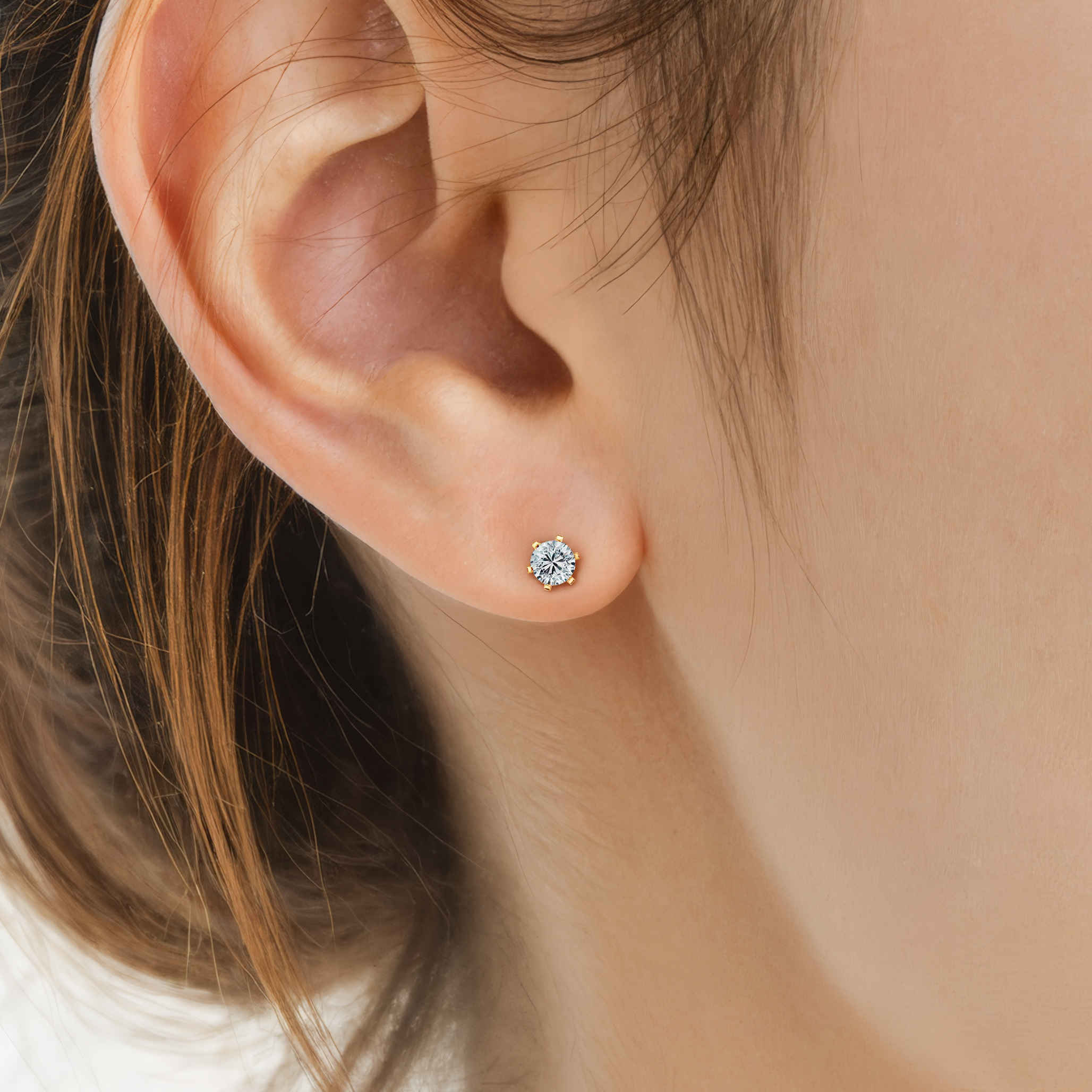 Kolczyki The Journey: złote, diamenty - 5