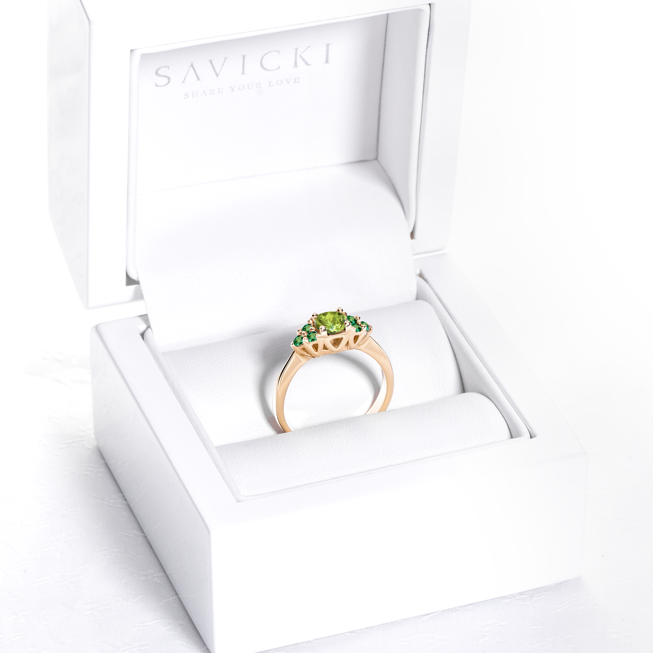 Verlobungsring Fairytale: Gold, Peridot - 7