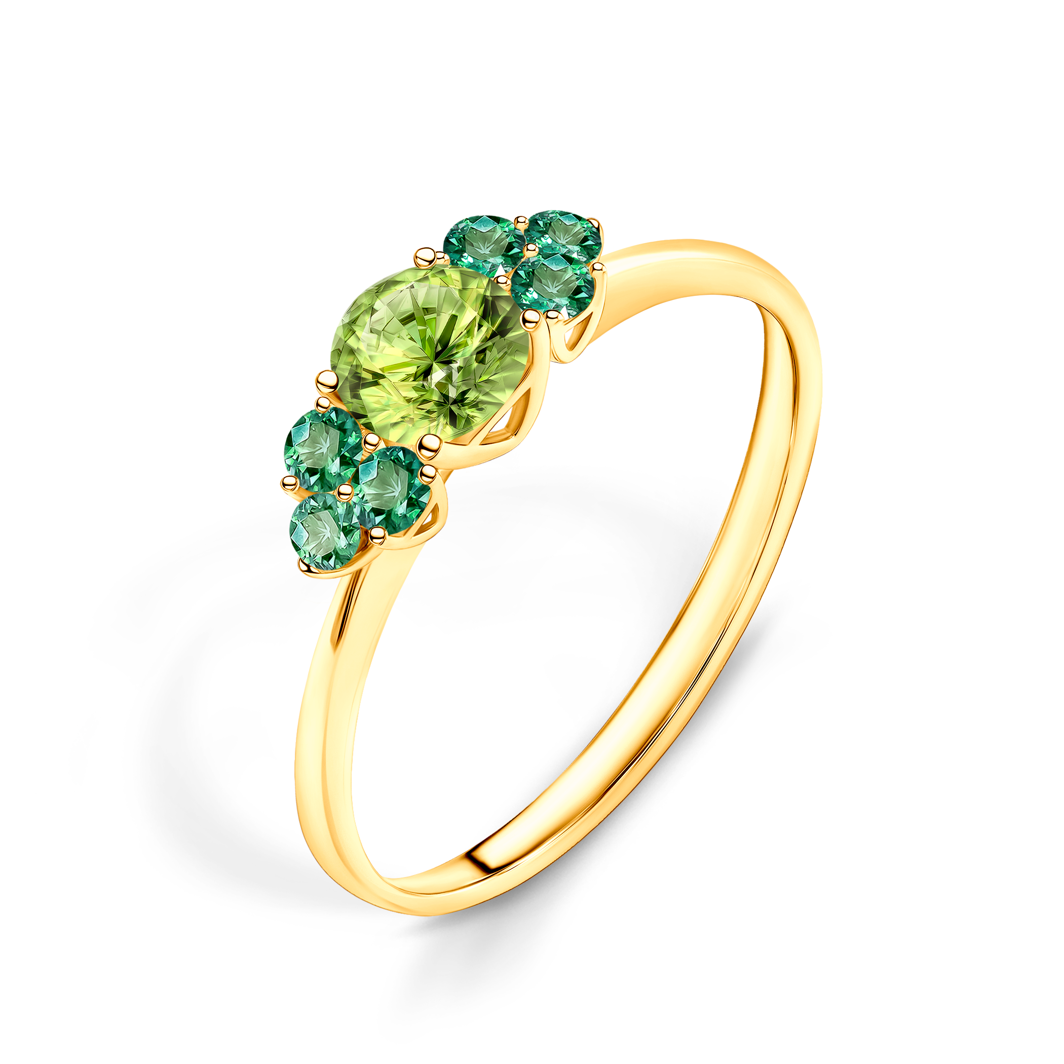 Verlobungsring Fairytale: Gold, Peridot