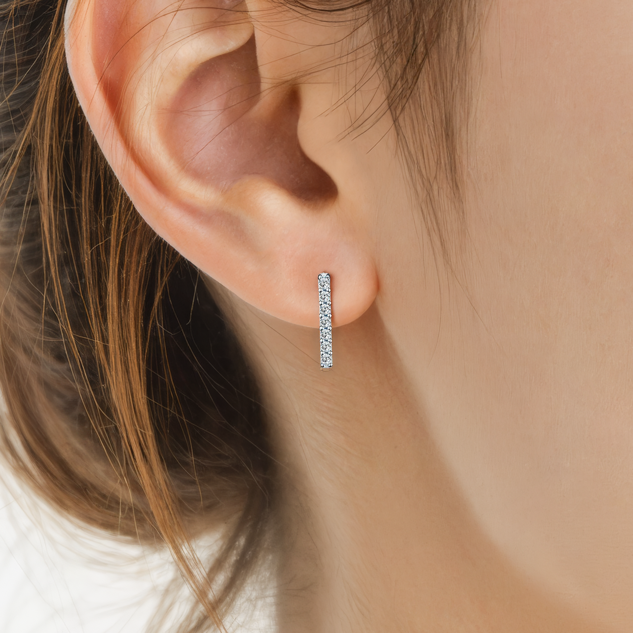 Kolczyki Share Your Love: białe złoto, diamenty laboratoryjne - 4