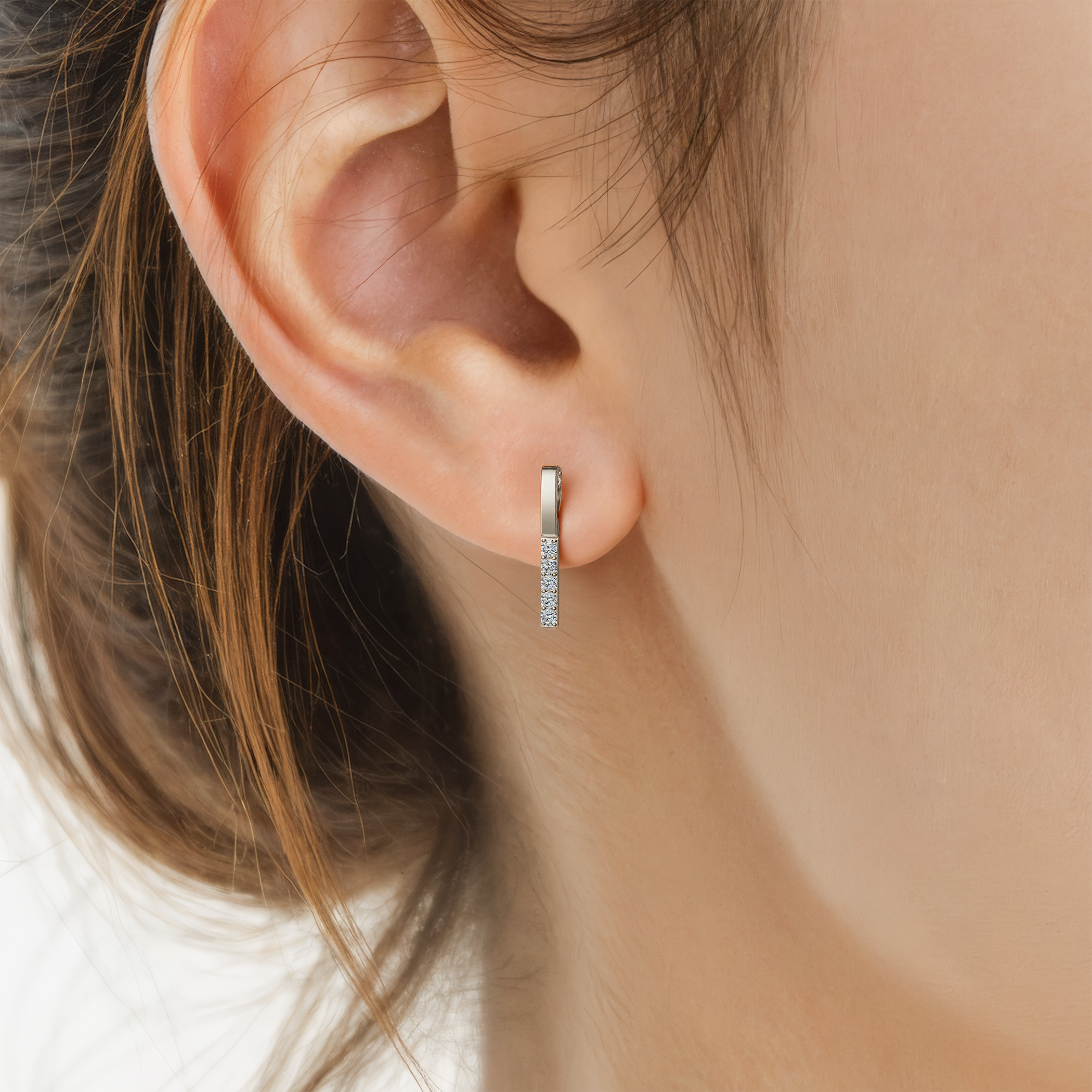 Kolczyki Share Your Love: białe złoto, diamenty  - 5