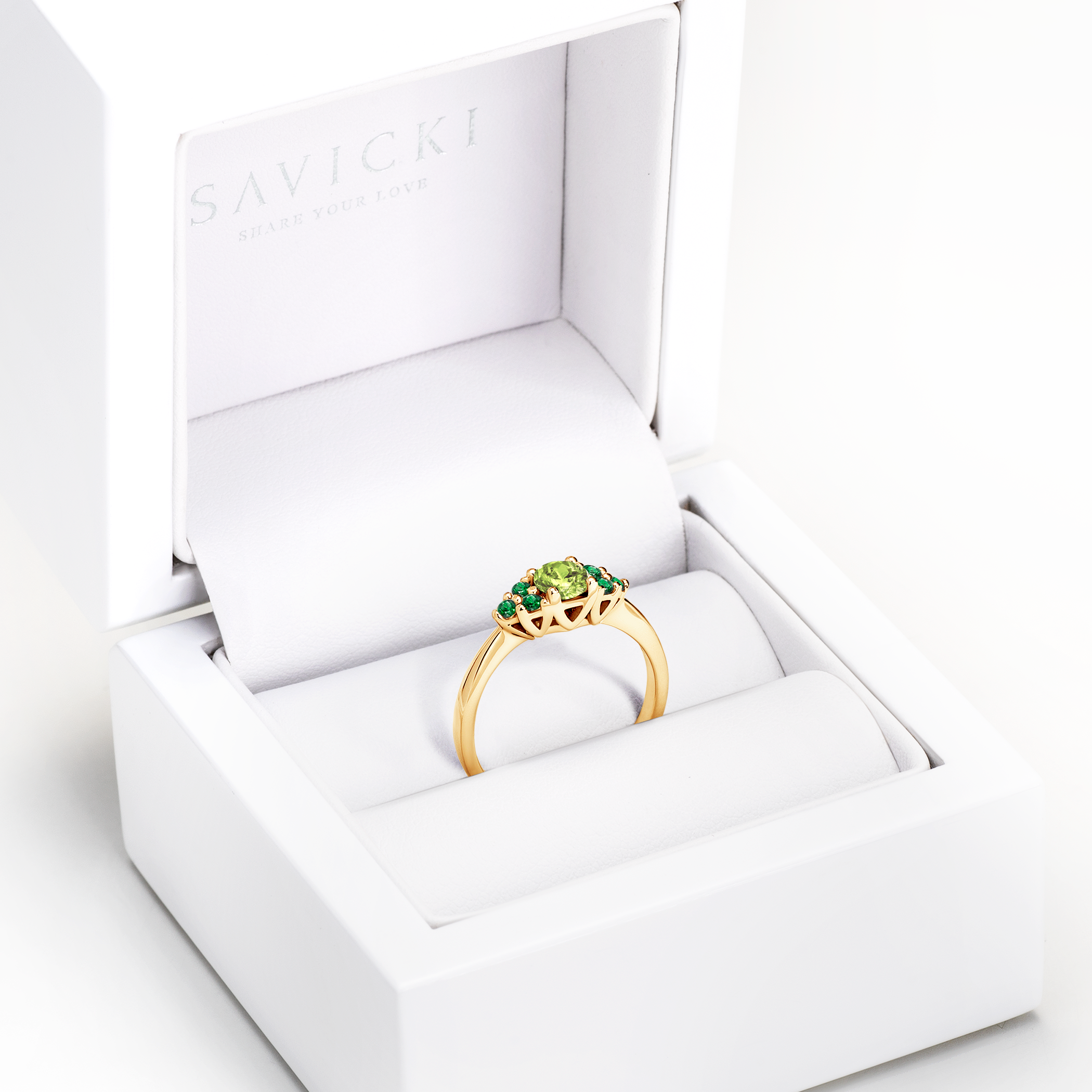 Verlobungsring Fairytale: Gold, Peridot