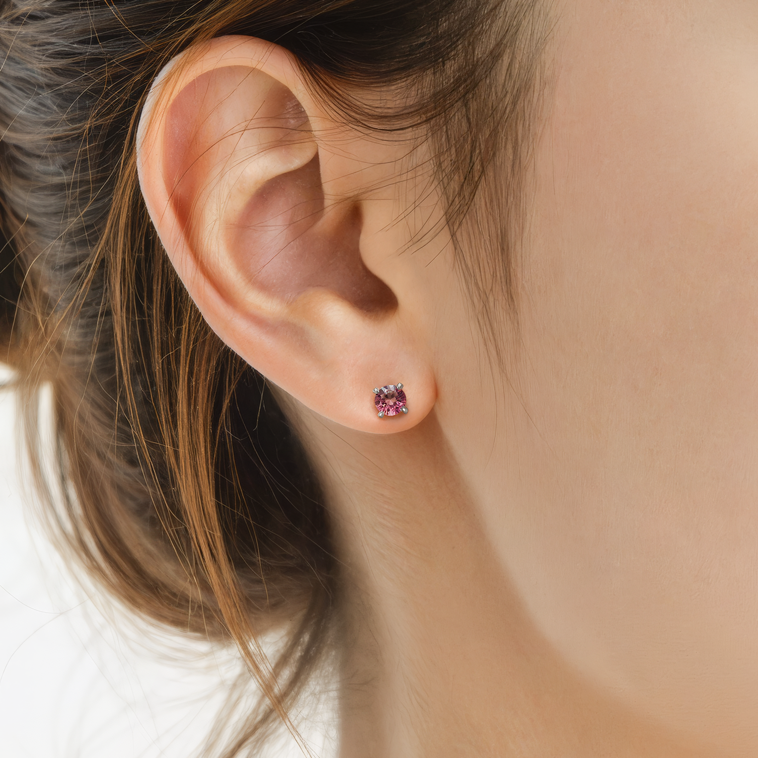 Kolczyki Share Your Love: białe złoto, różowe diamenty laboratoryjne