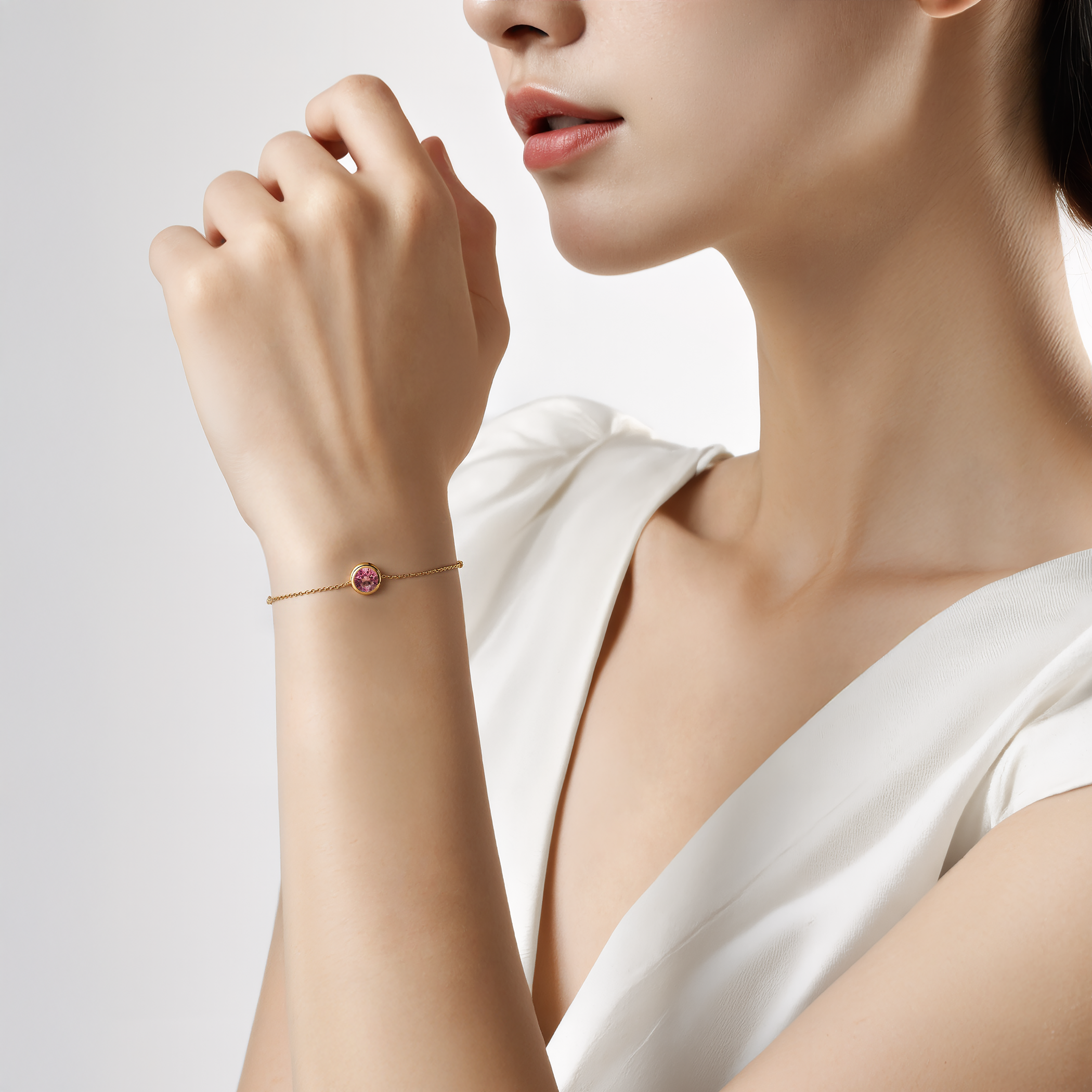 Bransoletka The Journey: złota, różowy diament laboratoryjny