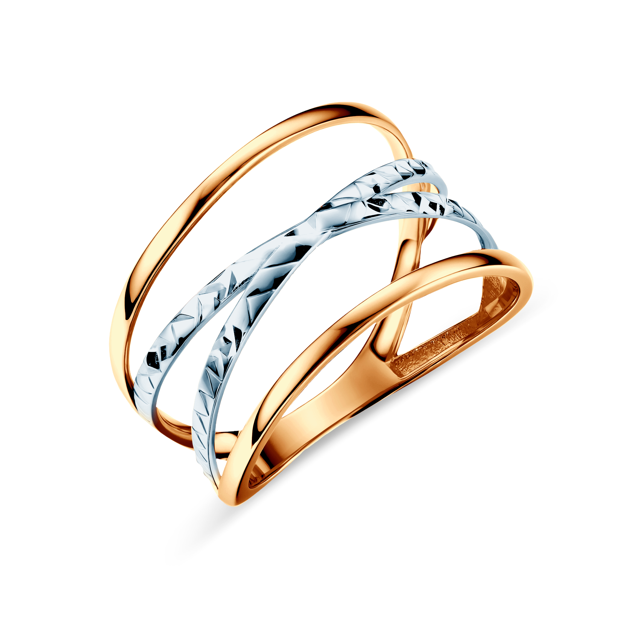 Pierścionek Savicki: dwukolorowe złoto