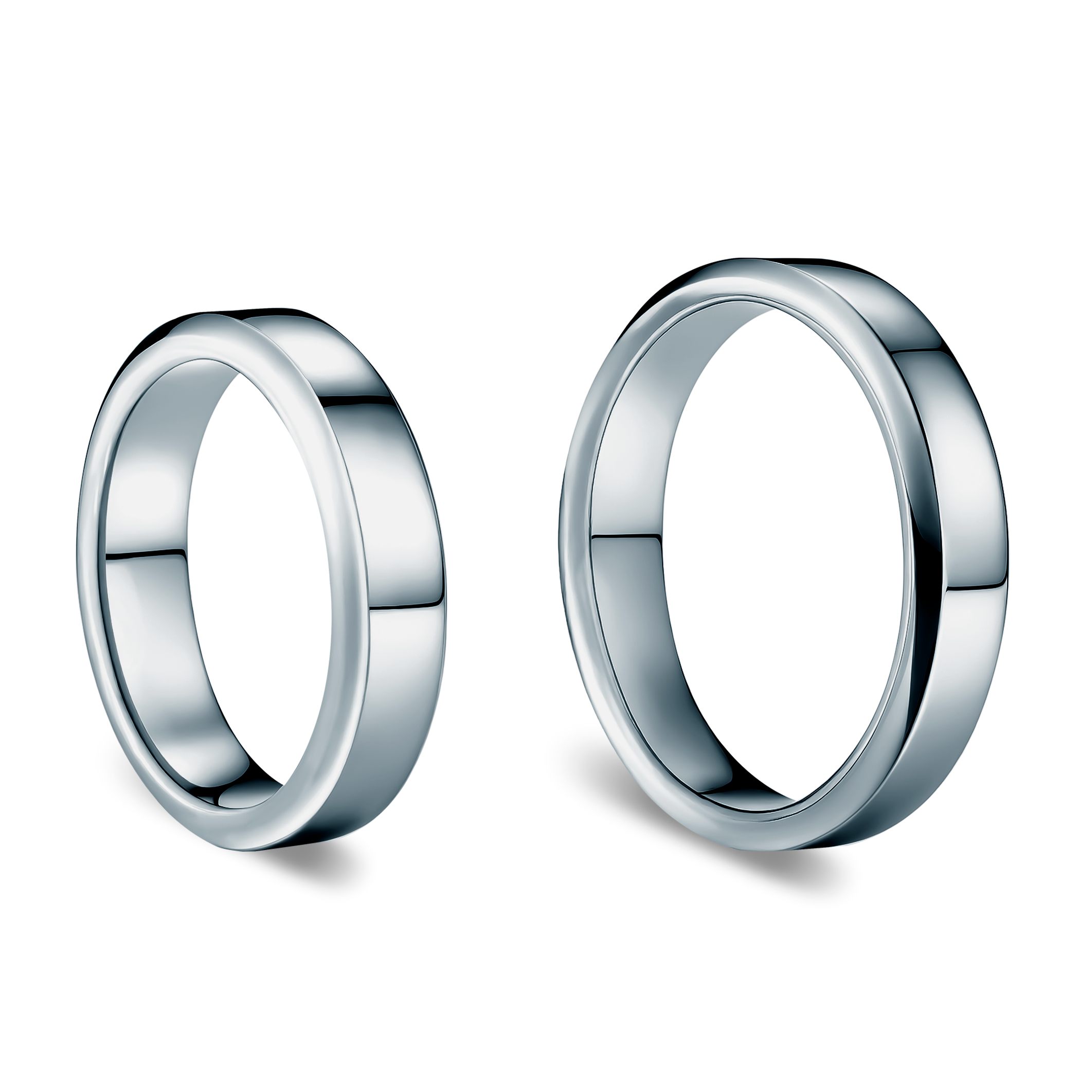 Obrączki ślubne: tytan, fazowane, 5 mm - 3