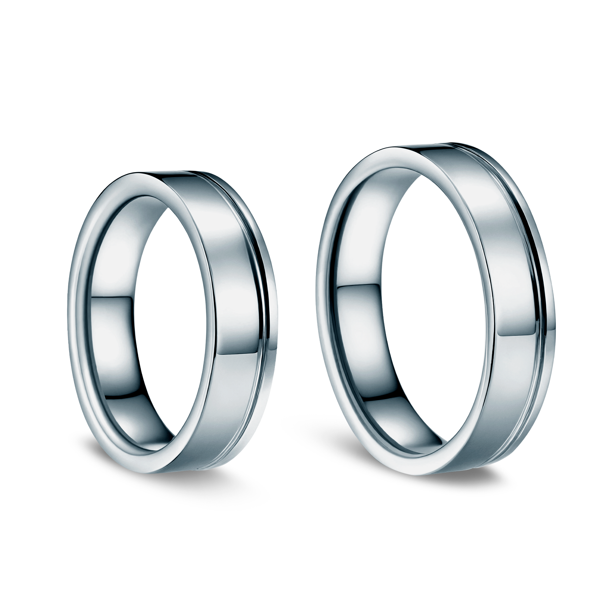 Obrączki ślubne: tytan, płaskie, 5 mm