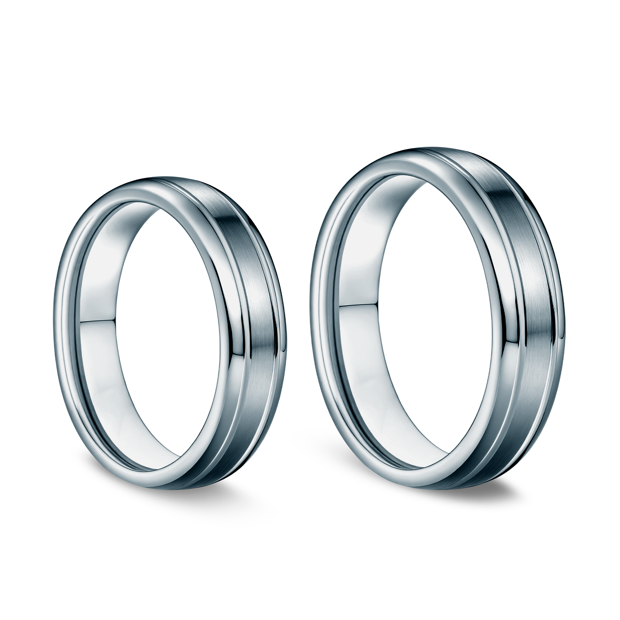 Obrączki ślubne: tytan, półokrągłe, 5 mm