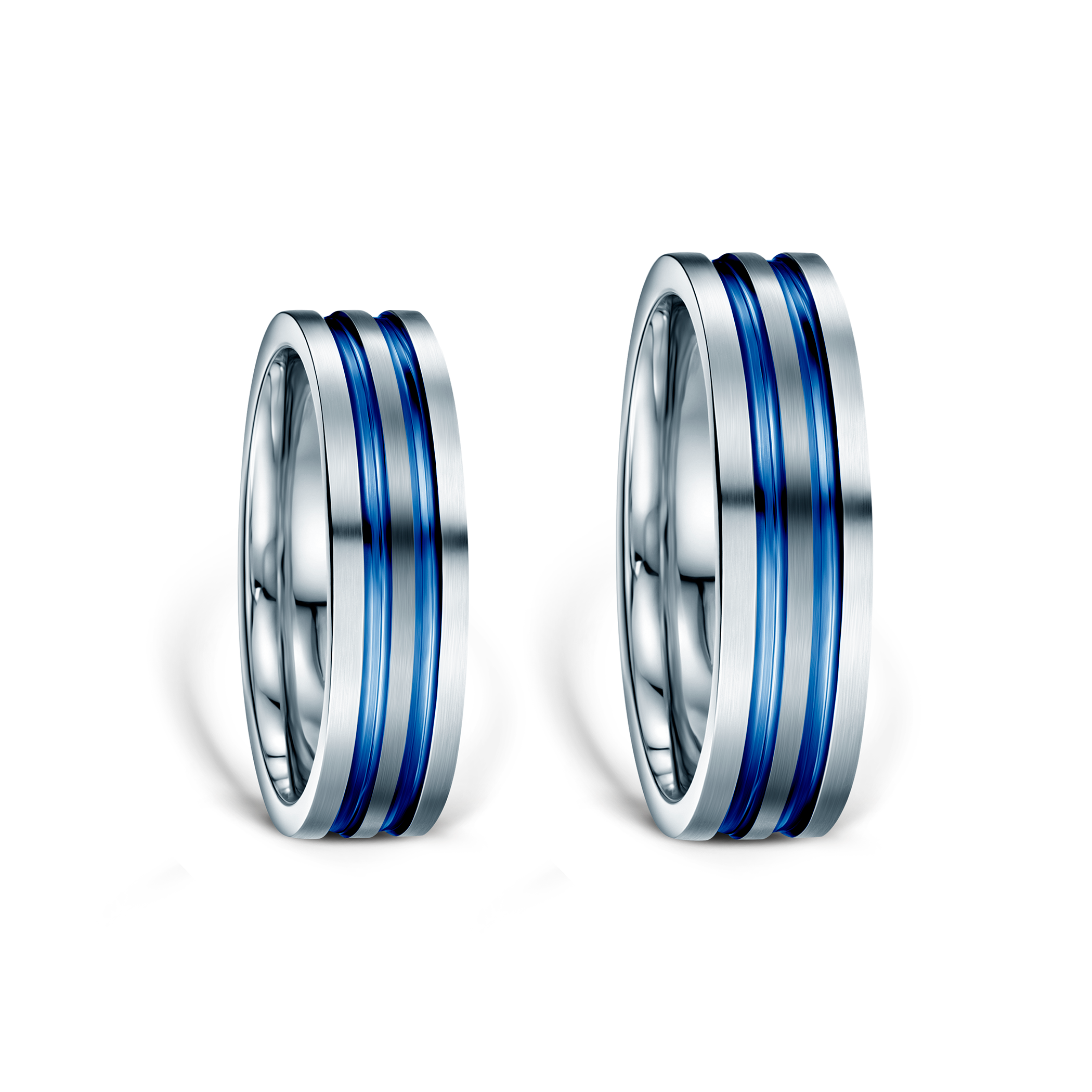 Obrączki ślubne: tytan, płaskie, 5 mm