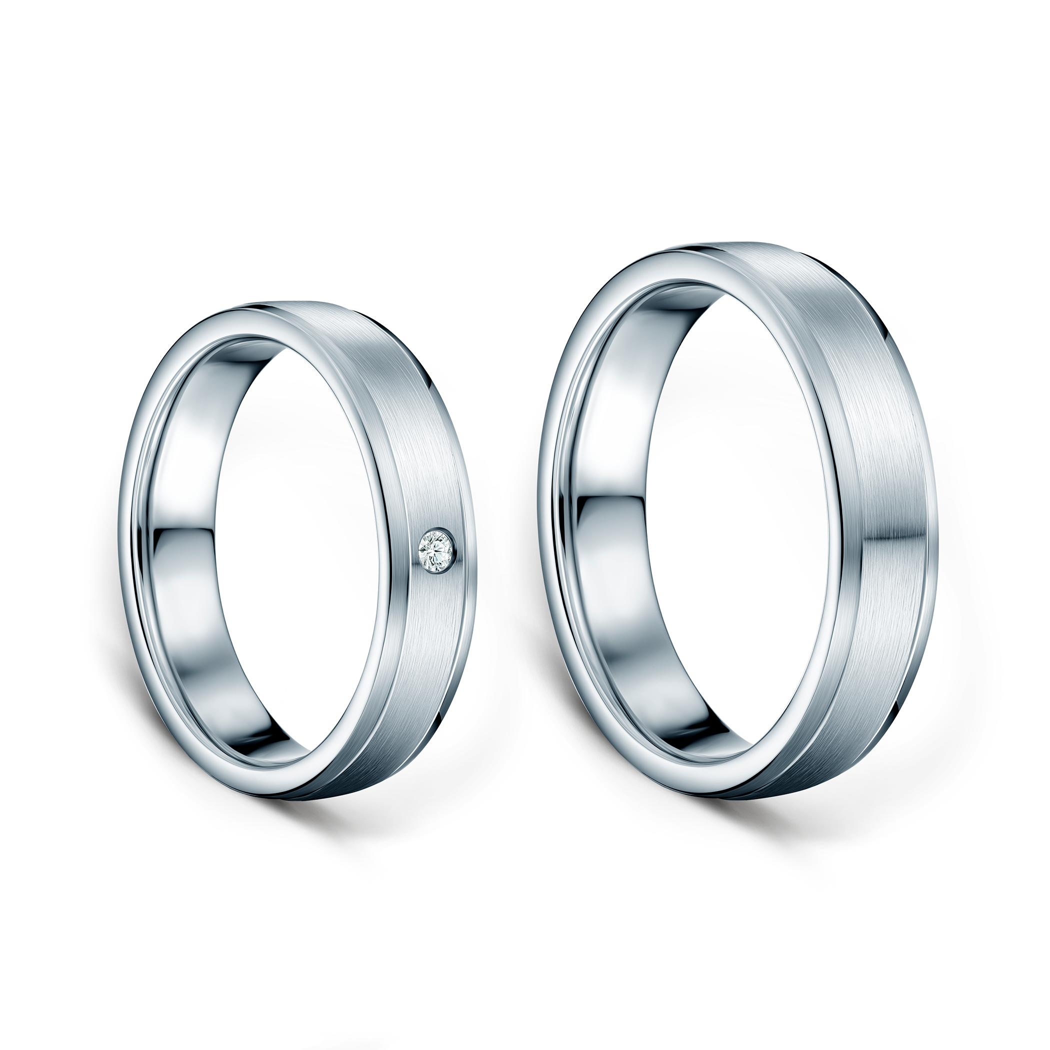 Obrączki ślubne: tytan, półokrągłe, 5 mm