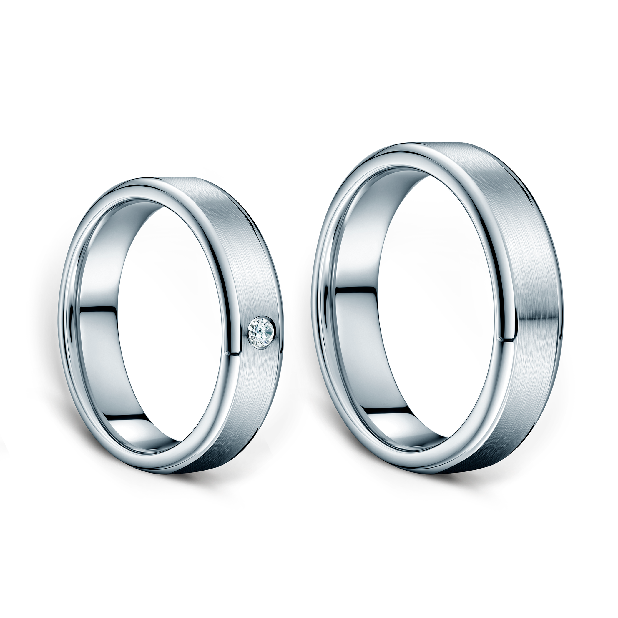 Obrączki ślubne: tytan, płaskie, 4 mm