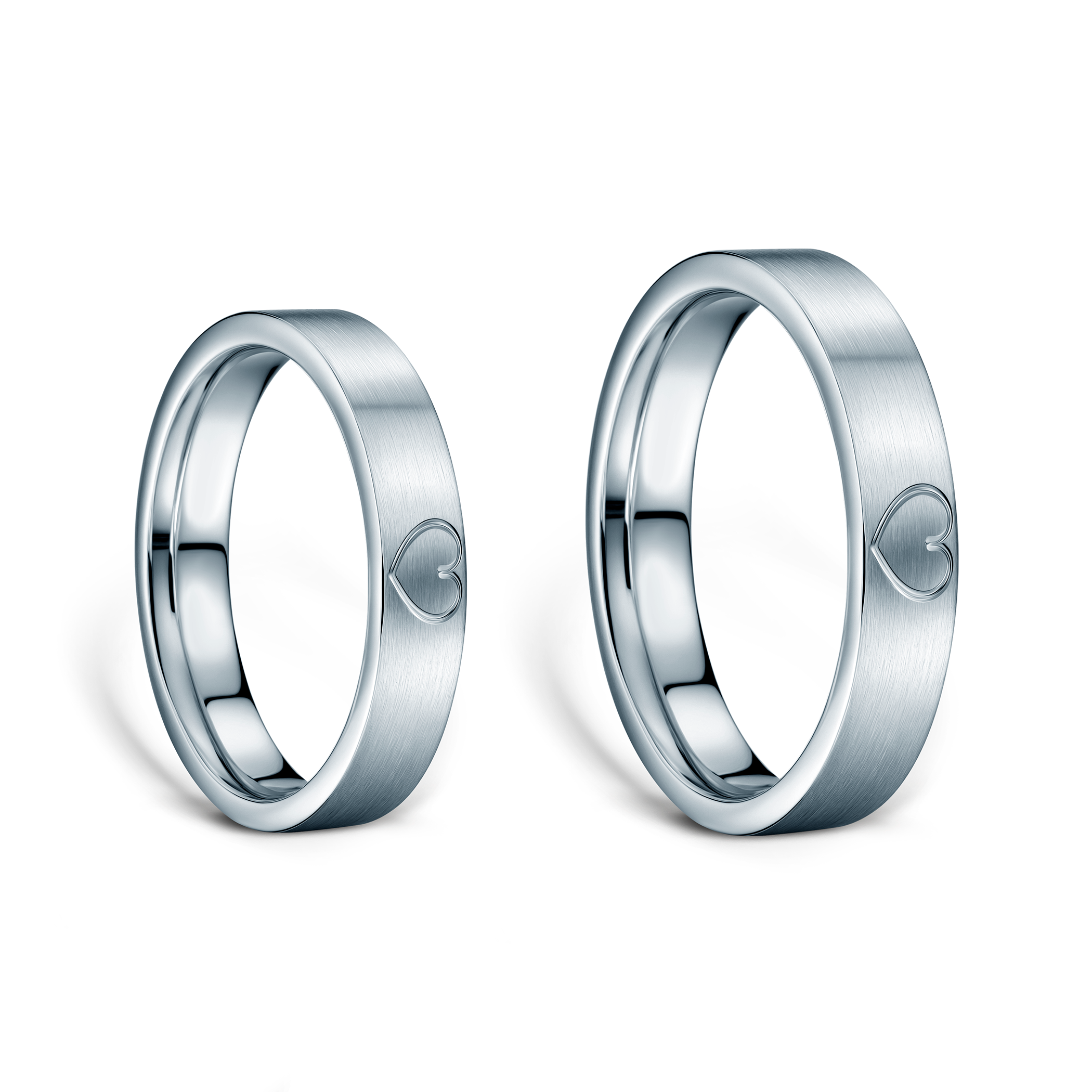 Obrączki ślubne: tytan, płaskie, 4 mm - 3