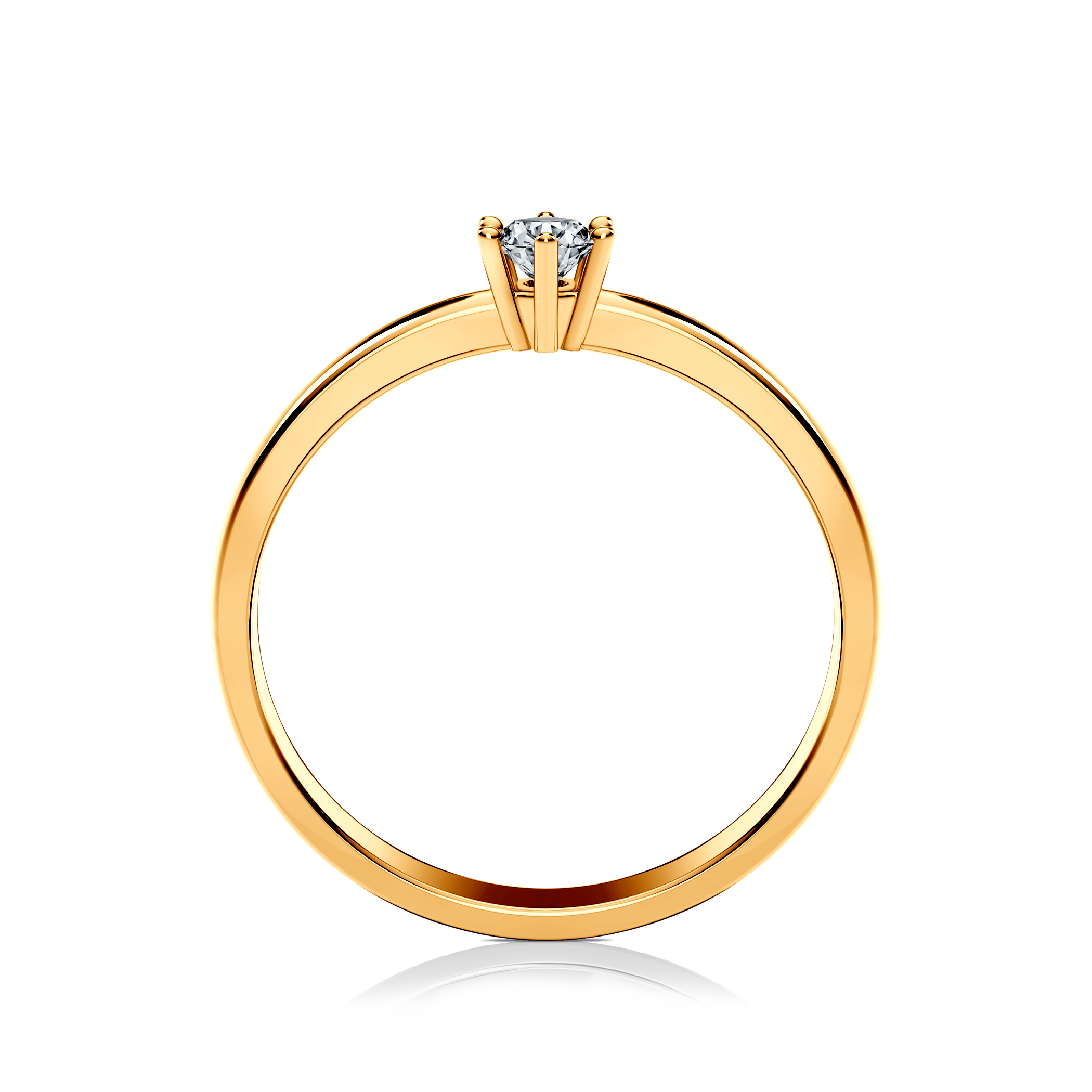 Verlobungsring Savicki: Gold, Moissanit