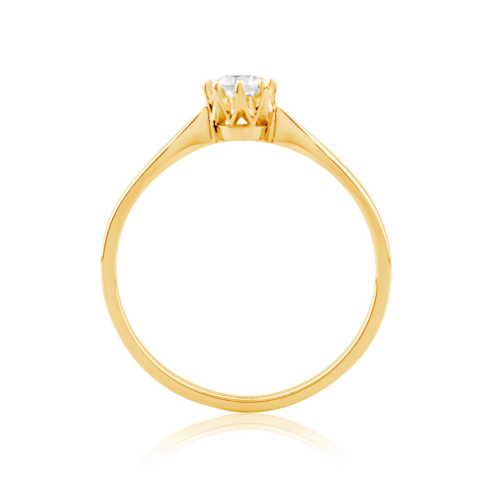 Verlobungsring Savicki: Gold, Moissanit