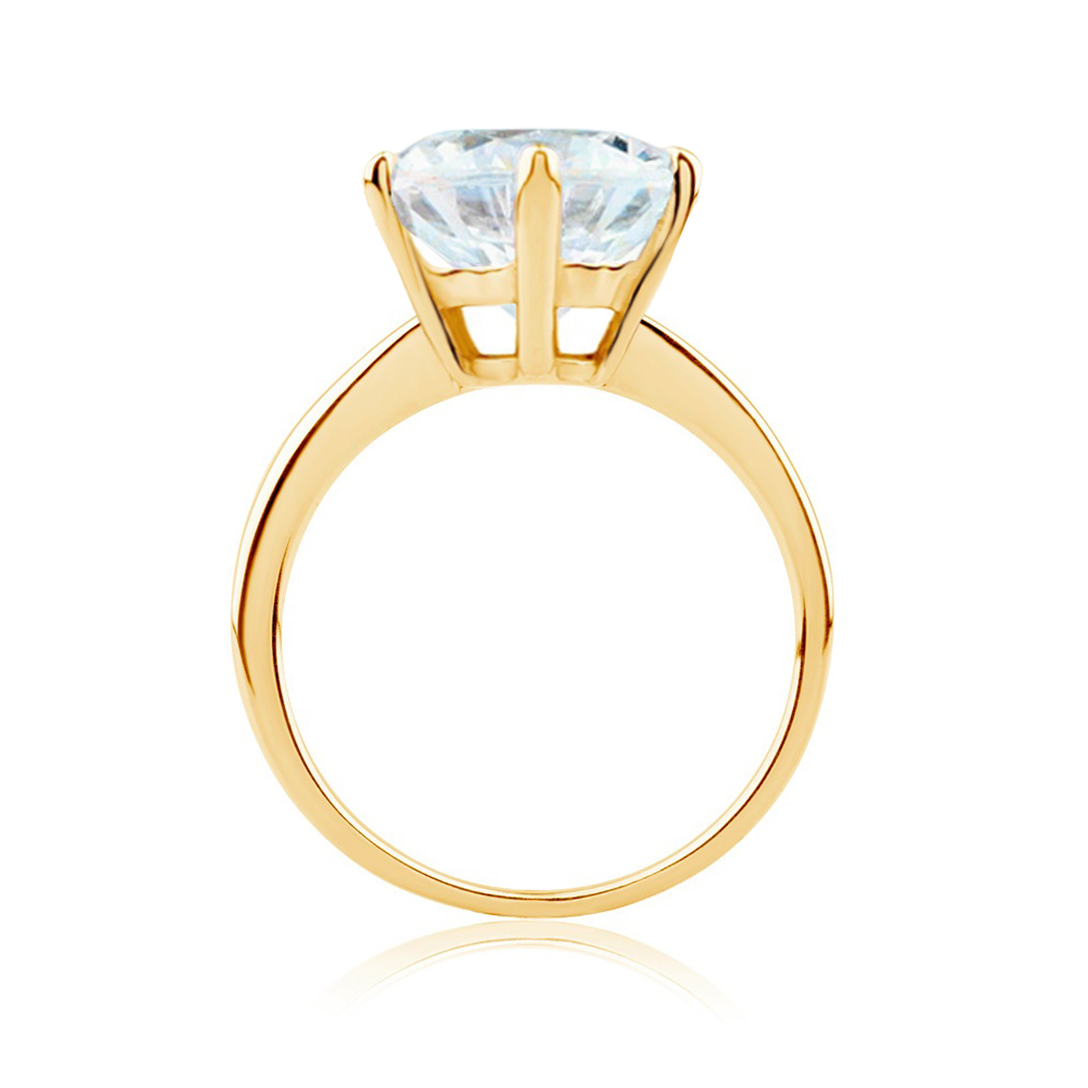 Pierścionek zaręczynowy Savicki: złoty, moissanit