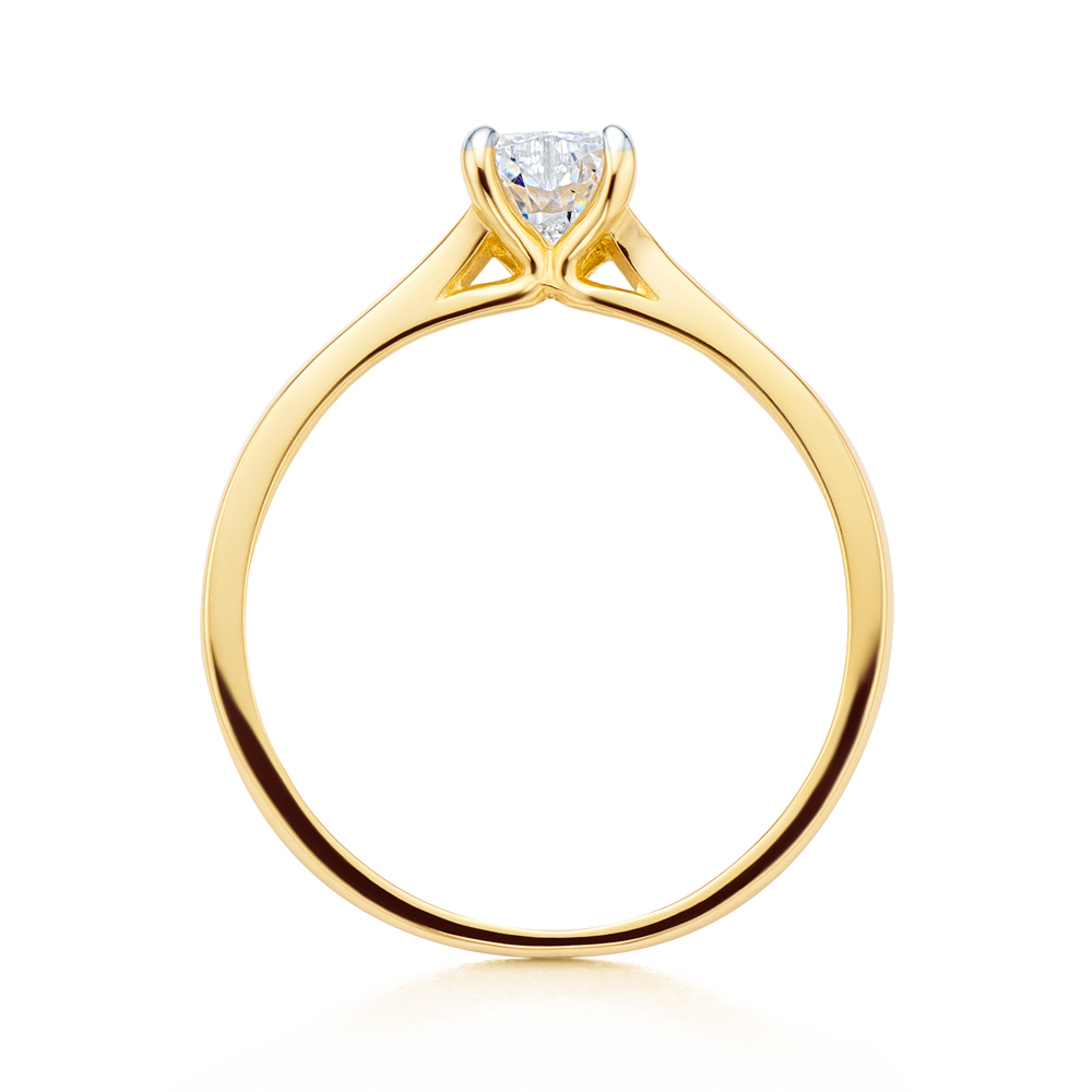 Verlobungsring Savicki: Gold, Moissanit