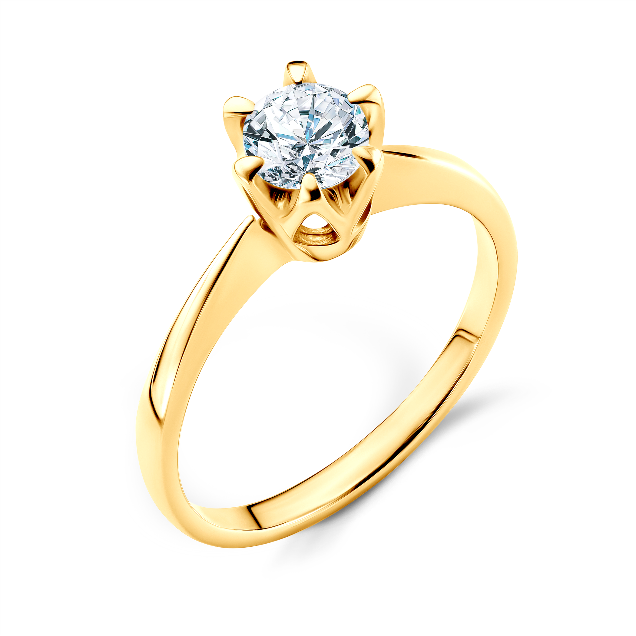 Verlobungsring Savicki: Gold, Moissanit