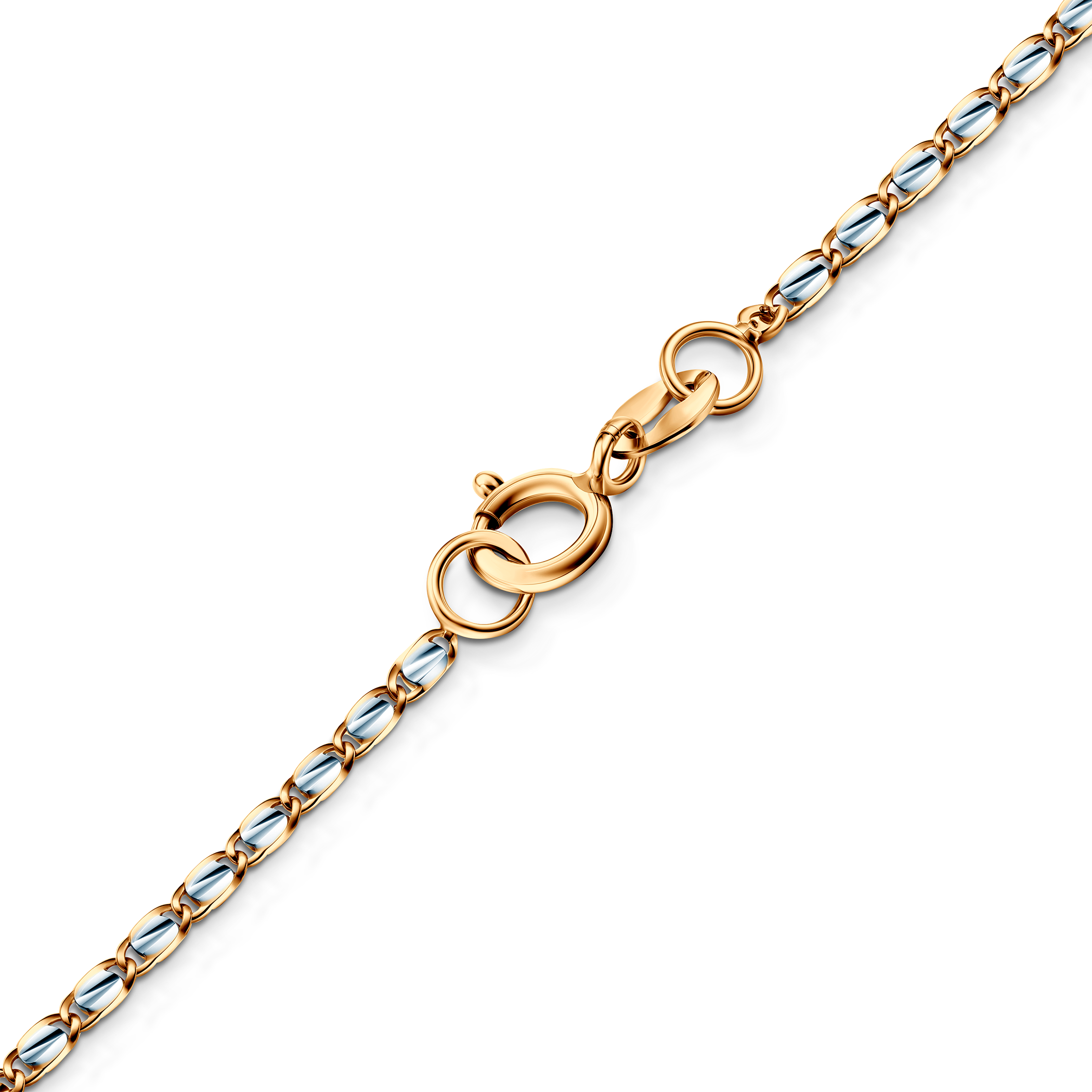 Bransoletka Savicki 1,7mm: dwukolorowe złoto 585, blaszki