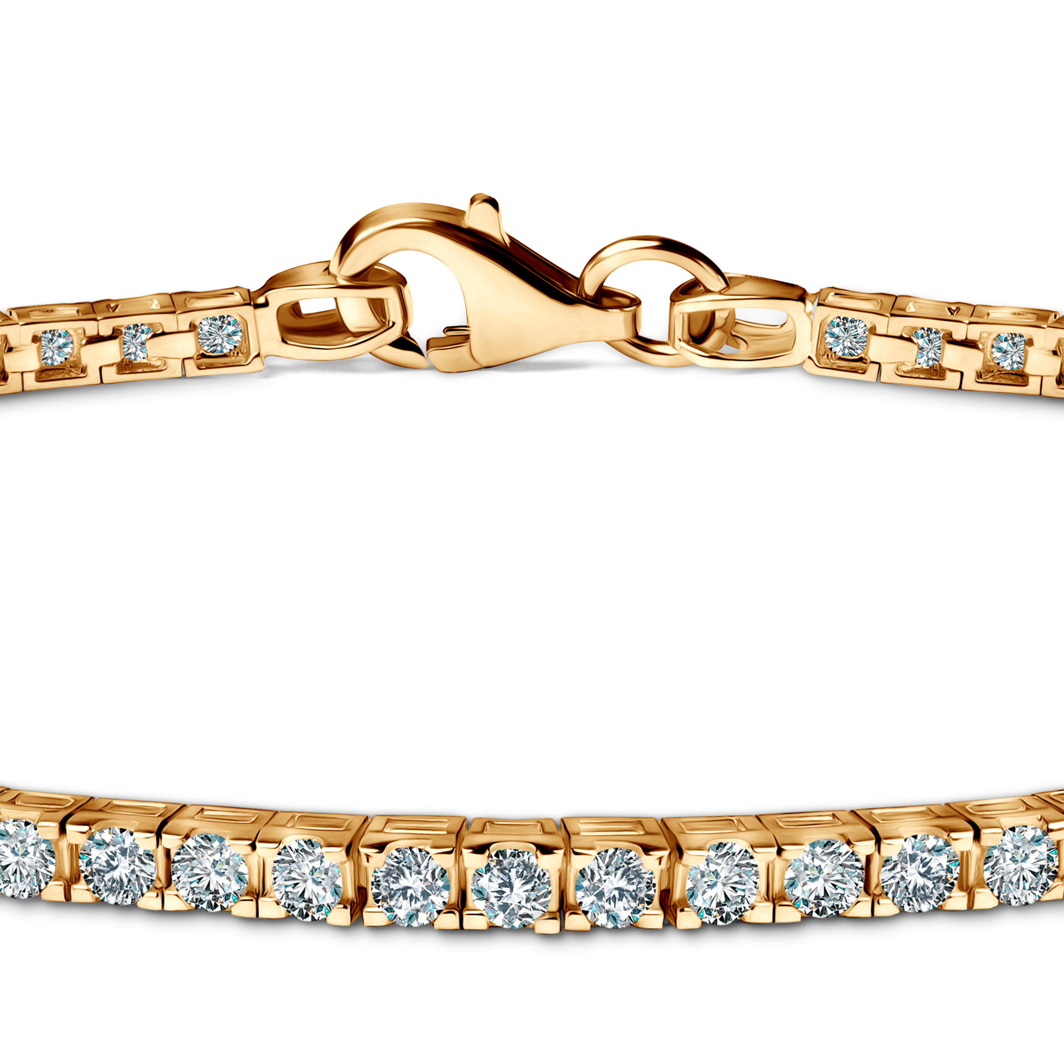 Bransoletka tenisowa złota 585 z cyrkoniami 2,3mm 19cm - 4