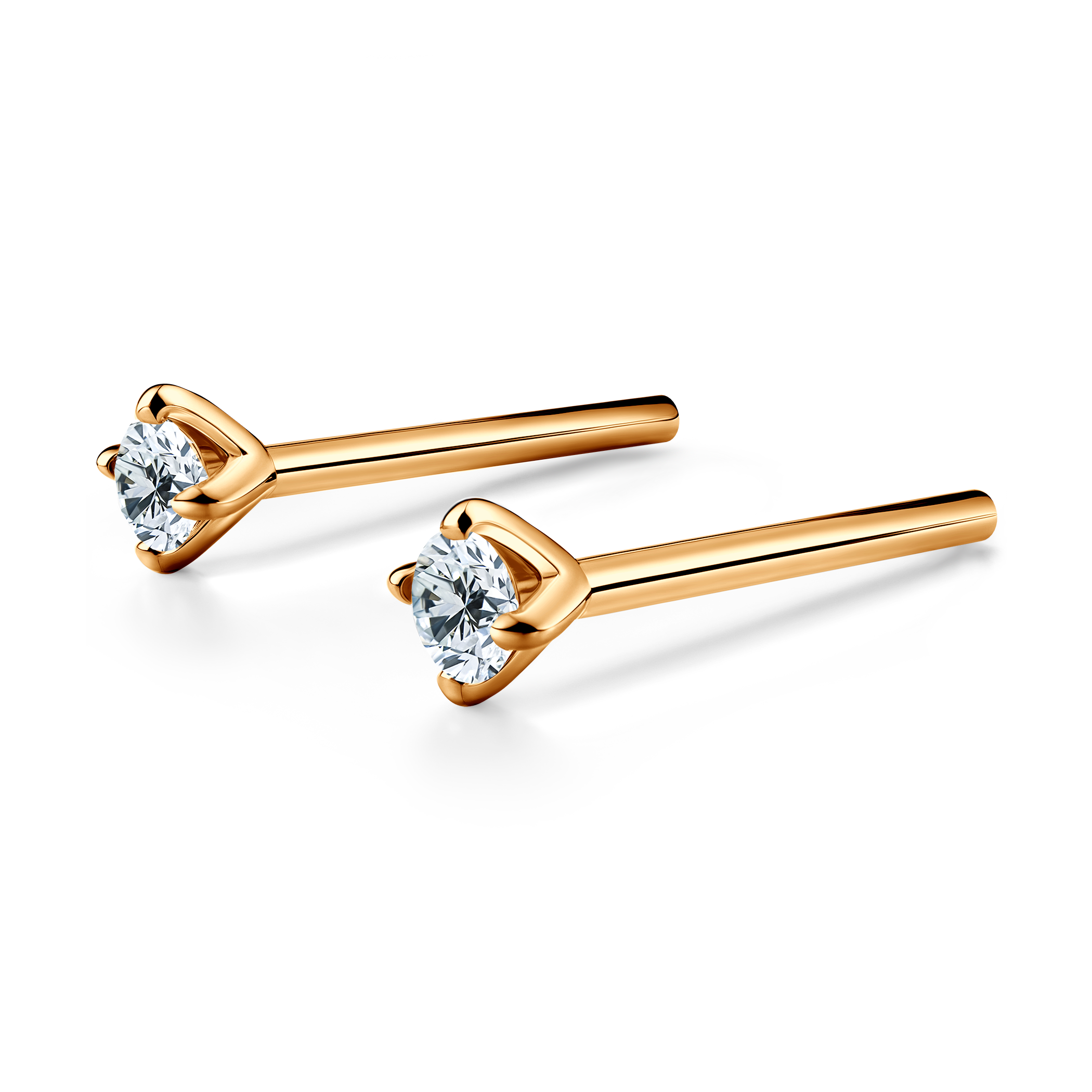 Kolczyki The Light: złote, diamenty - 3