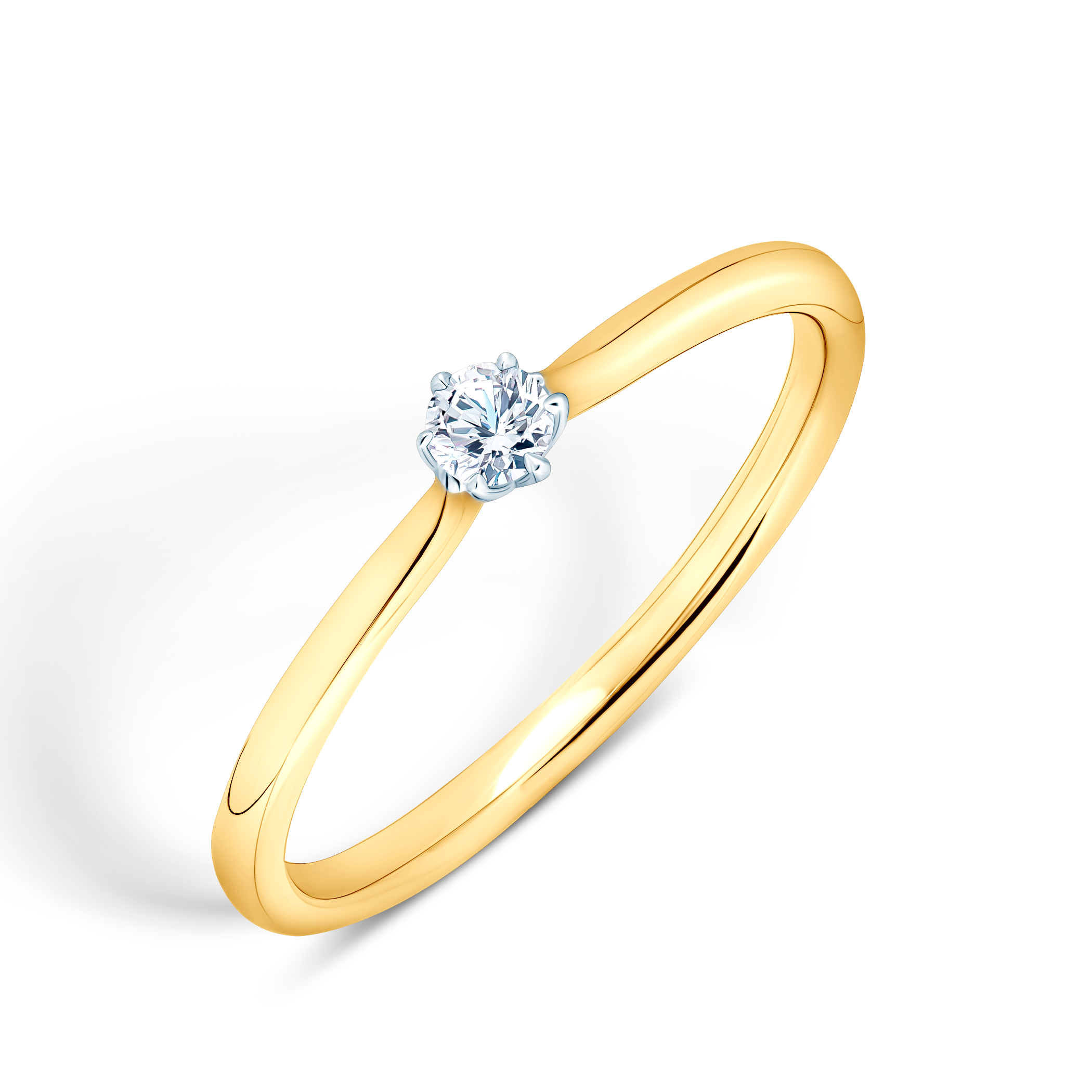 Pierścionek zaręczynowy SAVICKI: dwukolorowe złoto, diament