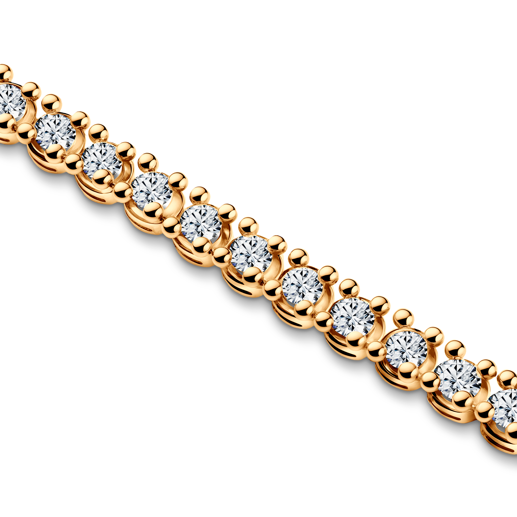 Bransoletka tenisowa Luminy 3,2mm: złoto, białe szafiry