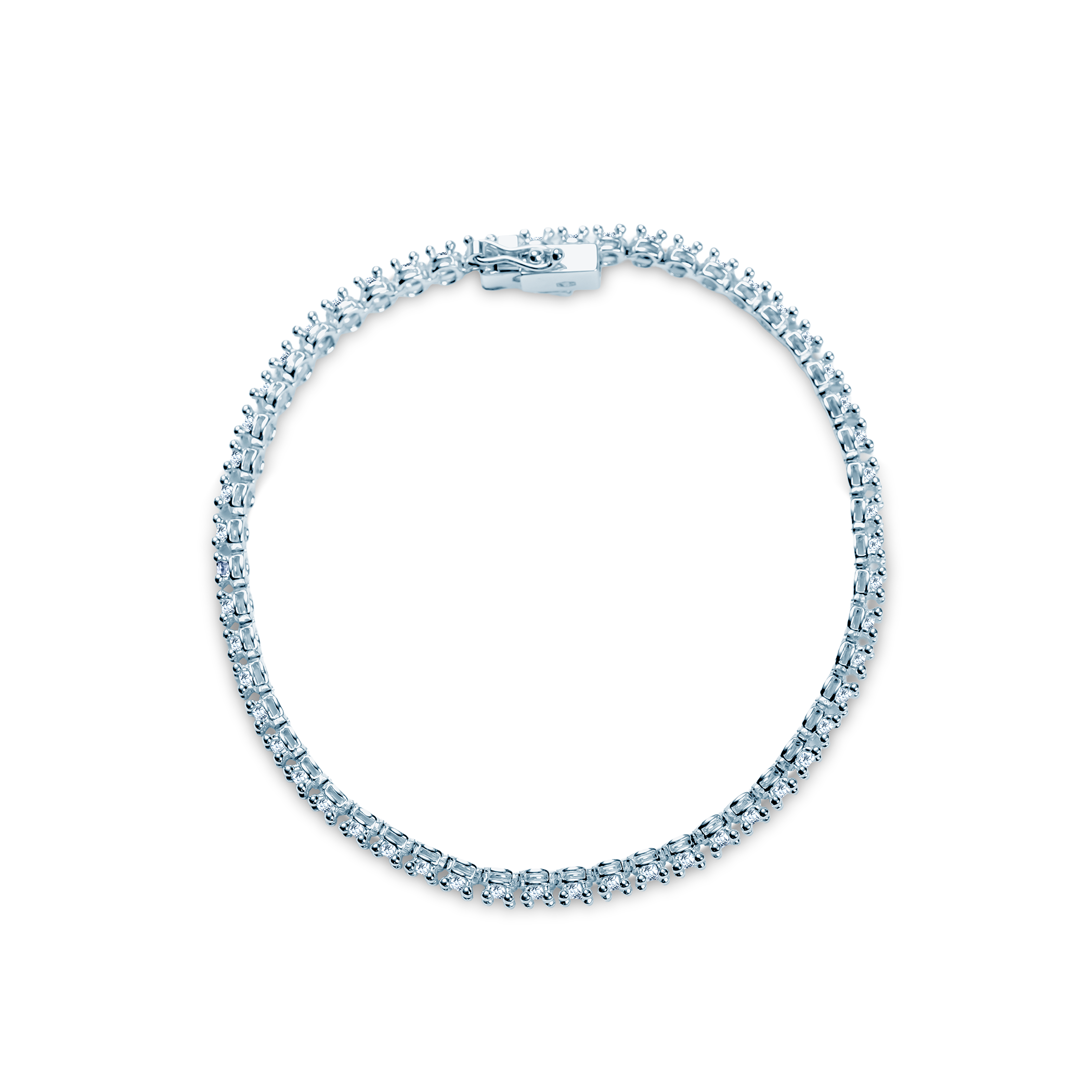 Bransoletka tenisowa The Light 3,2mm: białe złoto, diamenty laboratoryjne