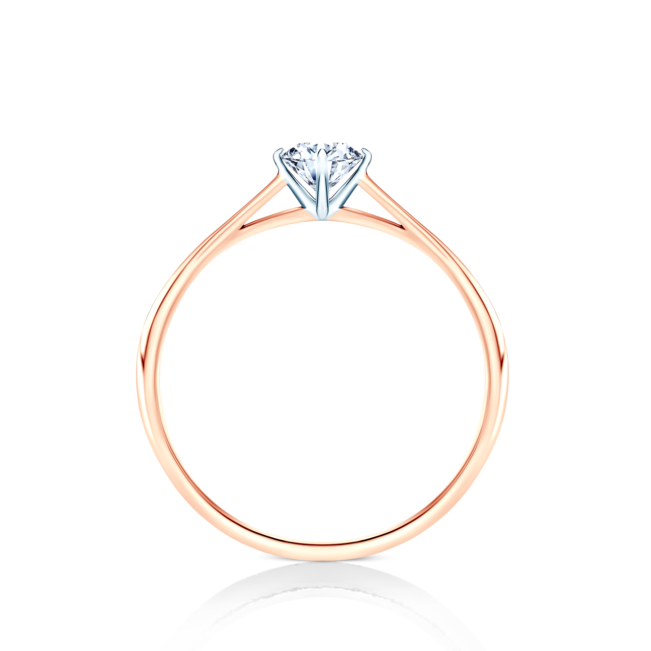 Verlobungsring The Light: Zweifarbiges Gold, Diamant