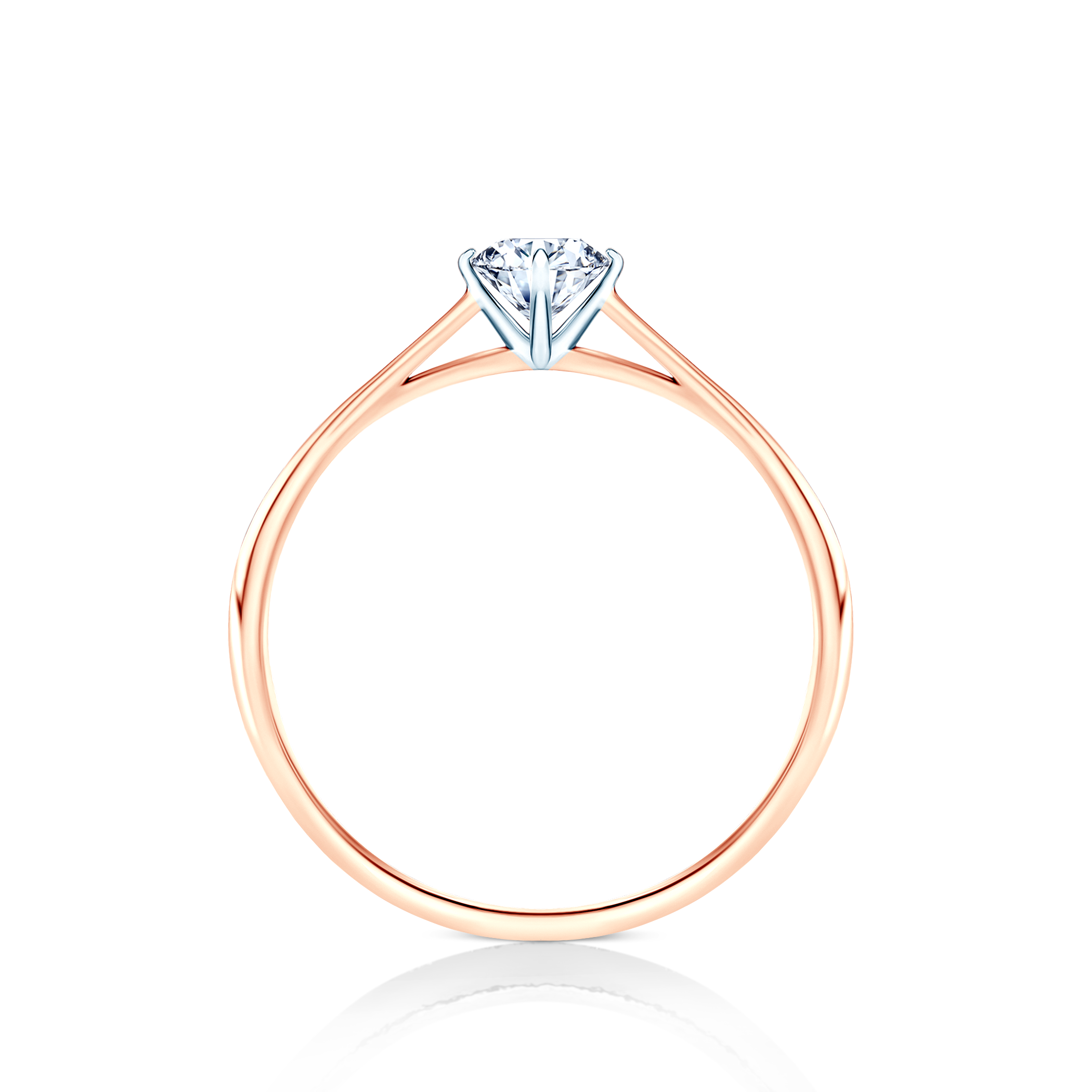 Verlobungsring The Light: Zweifarbiges Gold, Diamant