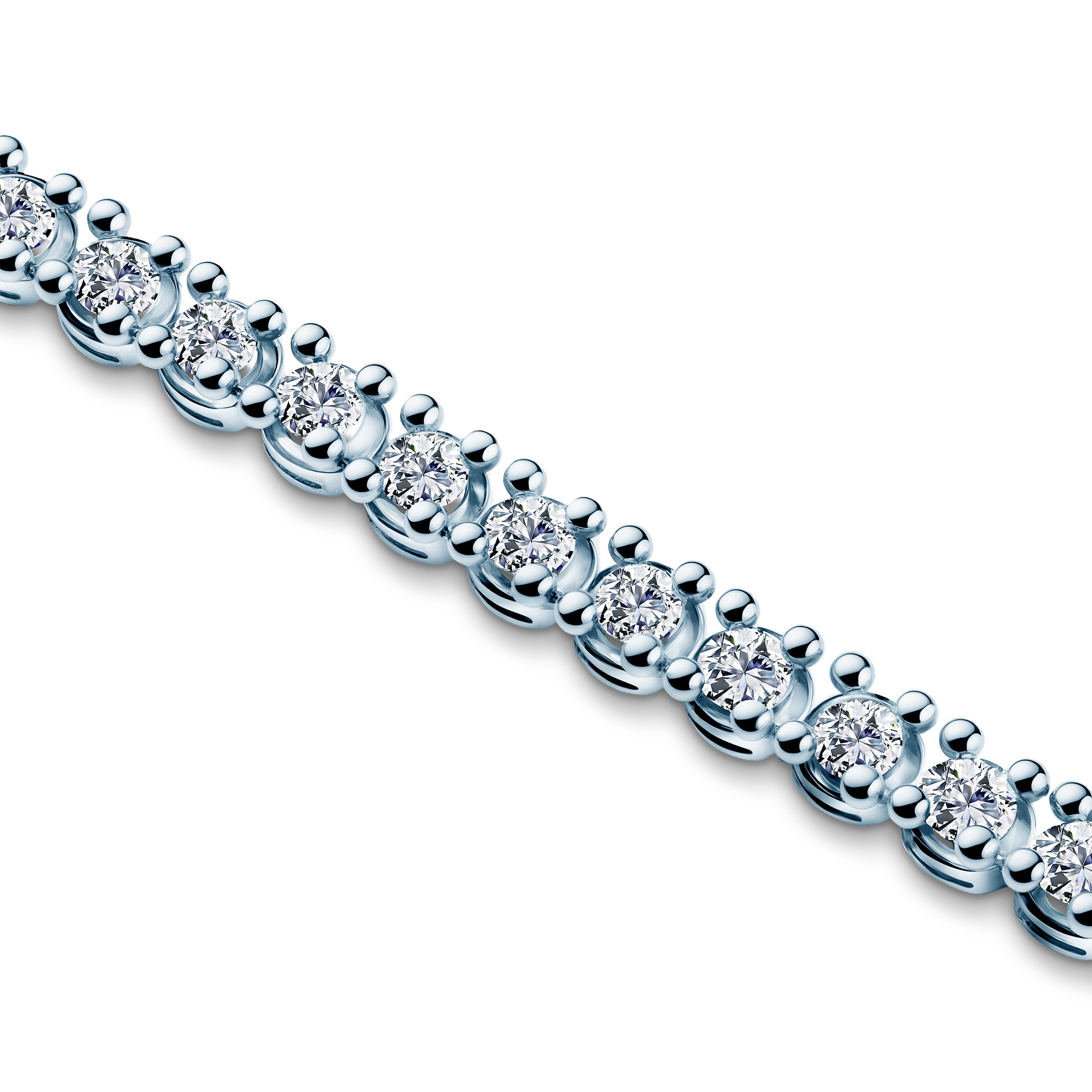 Bransoletka tenisowa The Light 3,2mm: białe złoto, diamenty laboratoryjne