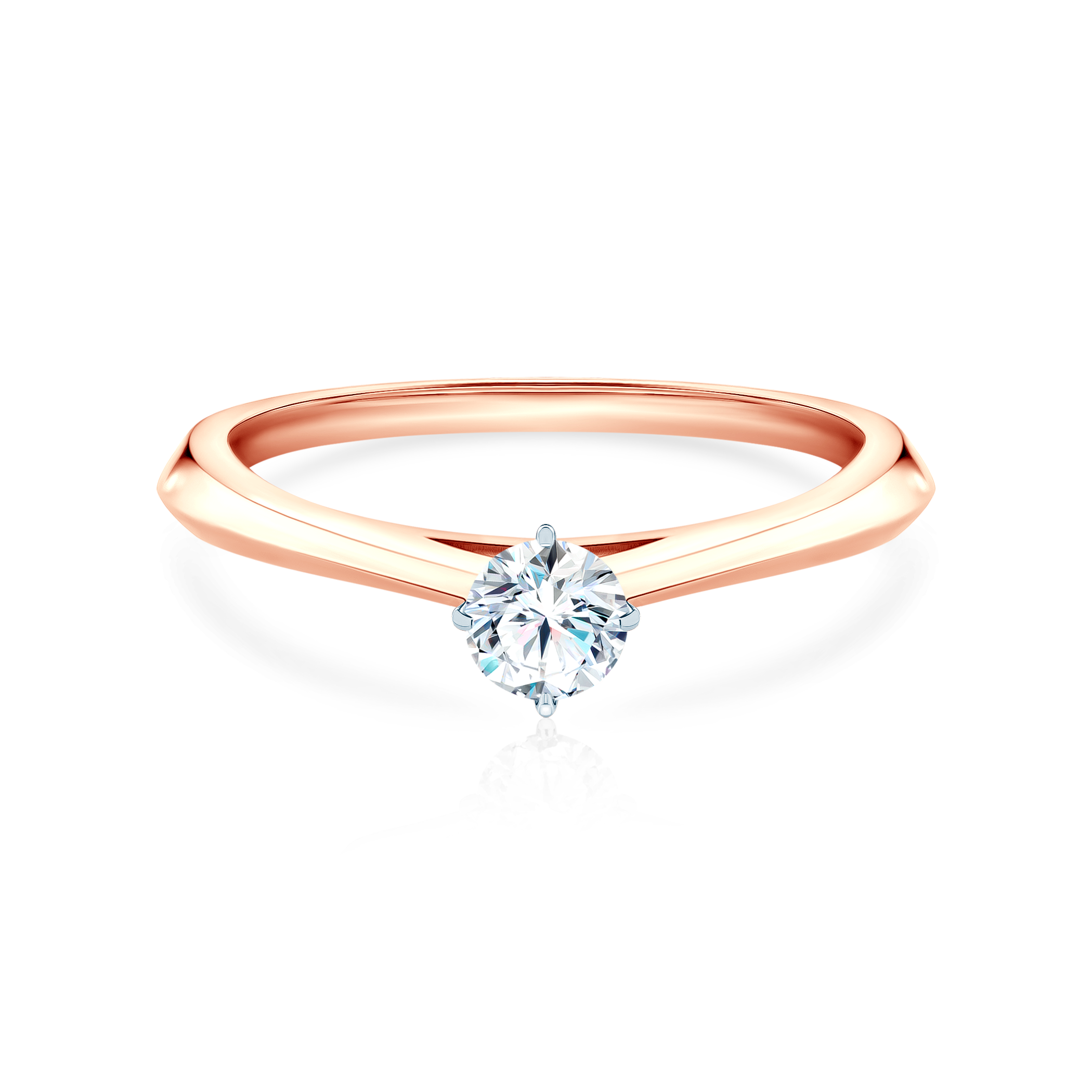 Zásnubní prsten The Light: dvoubarevné zlato, diamant