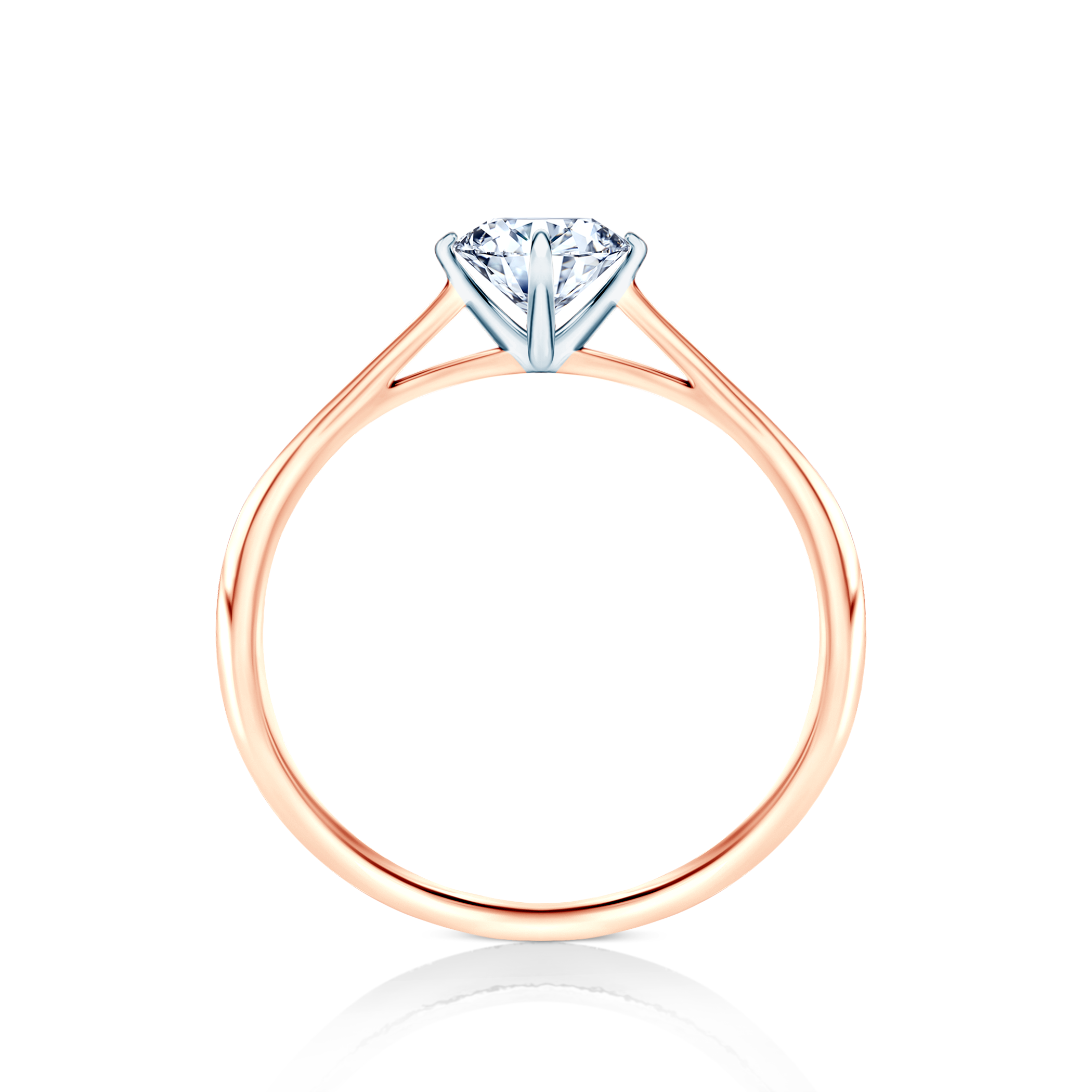 Verlobungsring The Light: Zweifarbiges Gold, Diamant