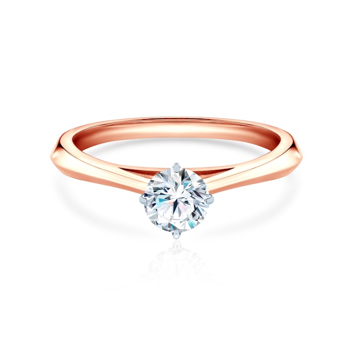 Zásnubní prsten The Light: dvoubarevné zlato, diamant