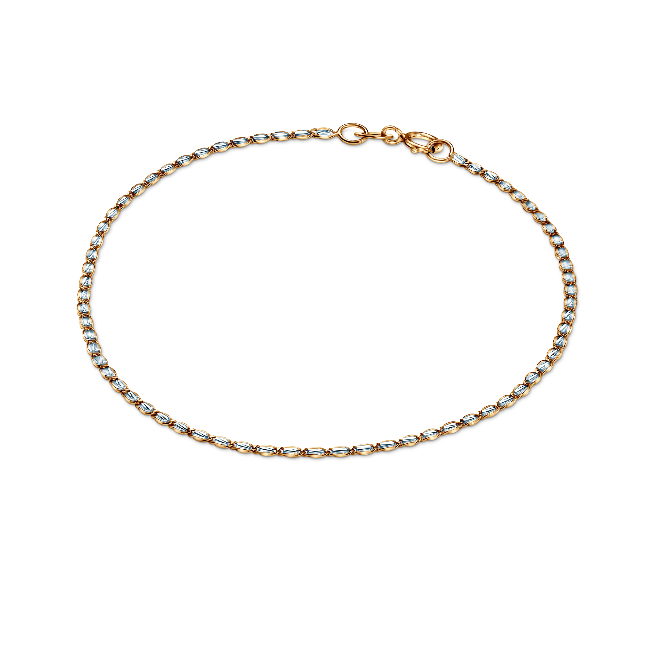 Bransoletka Savicki 2,50mm: dwukolorowe złoto 585, blaszki